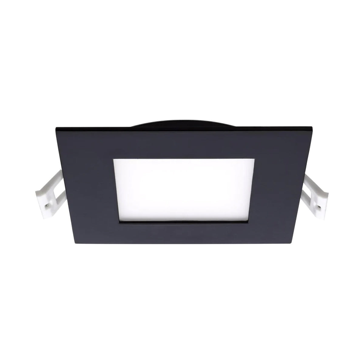 Slim Fit 4 Inch Square Canless LED Recessed Light, 650 Lm, 27K|30K|35K|40K|50K, Black Finish