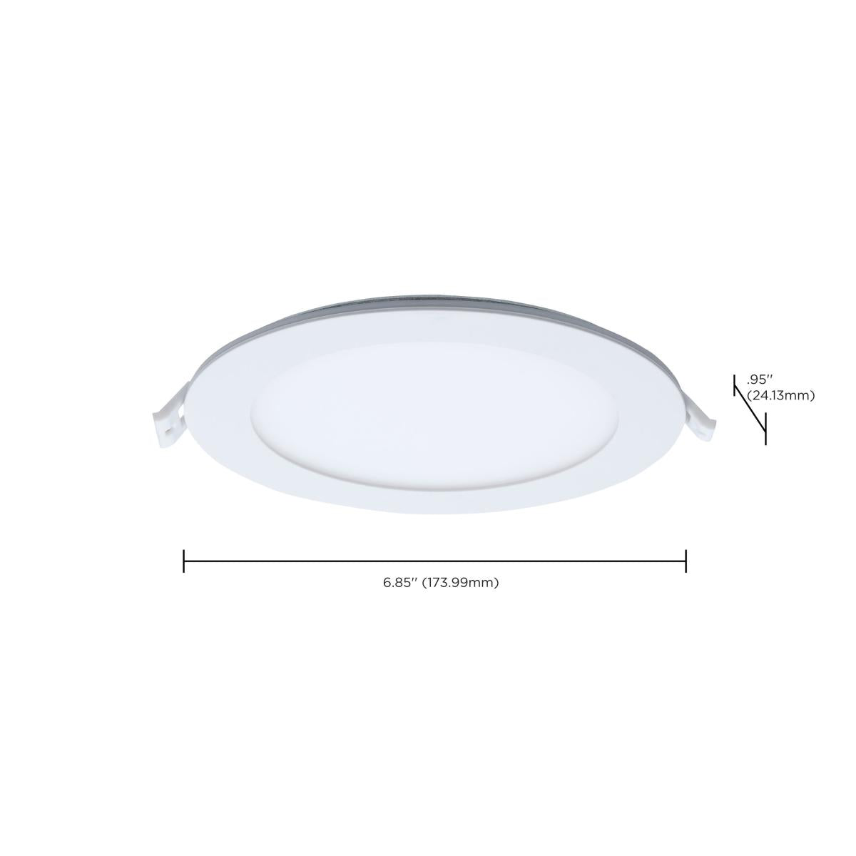 6" Round LED Recessed Downlight with Integrated Night Light, 12 Watts, 1000 Lumens, Selectable CCT