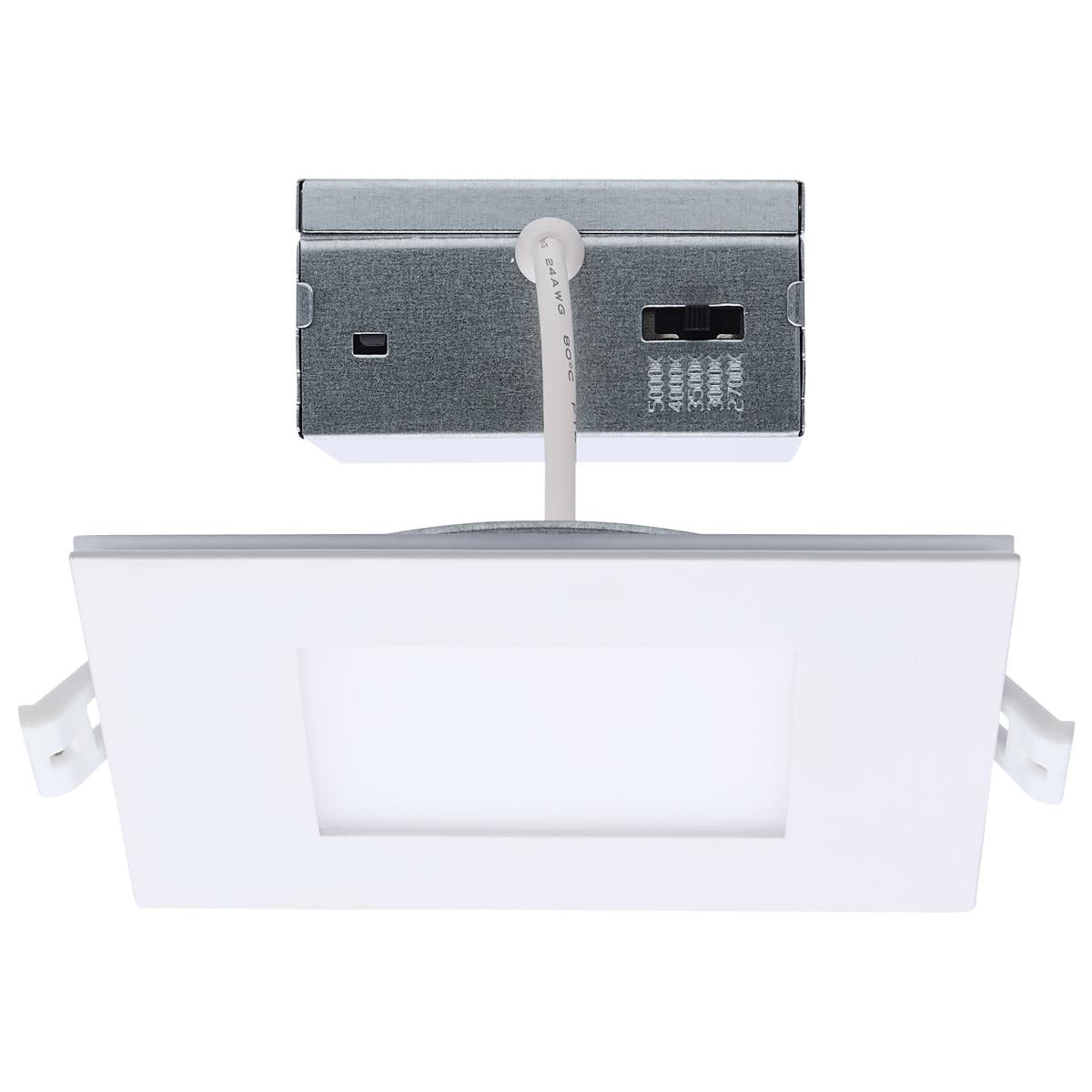 4" Square LED Recessed Downlight with Integrated Night Light, 9 Watts, 760 Lumens, Selectable CCT