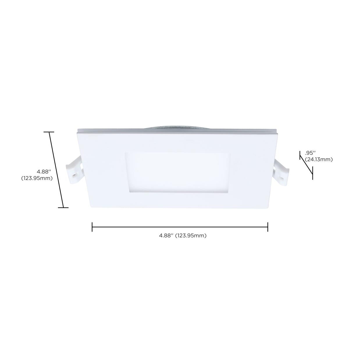 4" Square LED Recessed Downlight with Integrated Night Light, 9 Watts, 760 Lumens, Selectable CCT