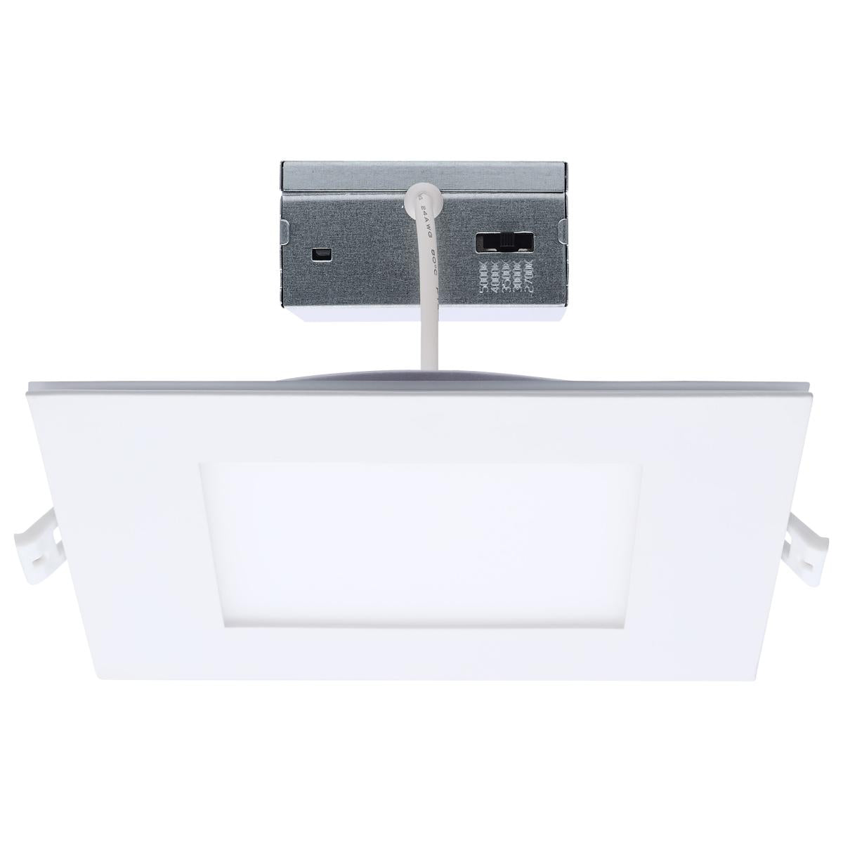 6" Square LED Recessed Downlight with Integrated Night Light, 12 Watts, 1000 Lumens, Selectable CCT