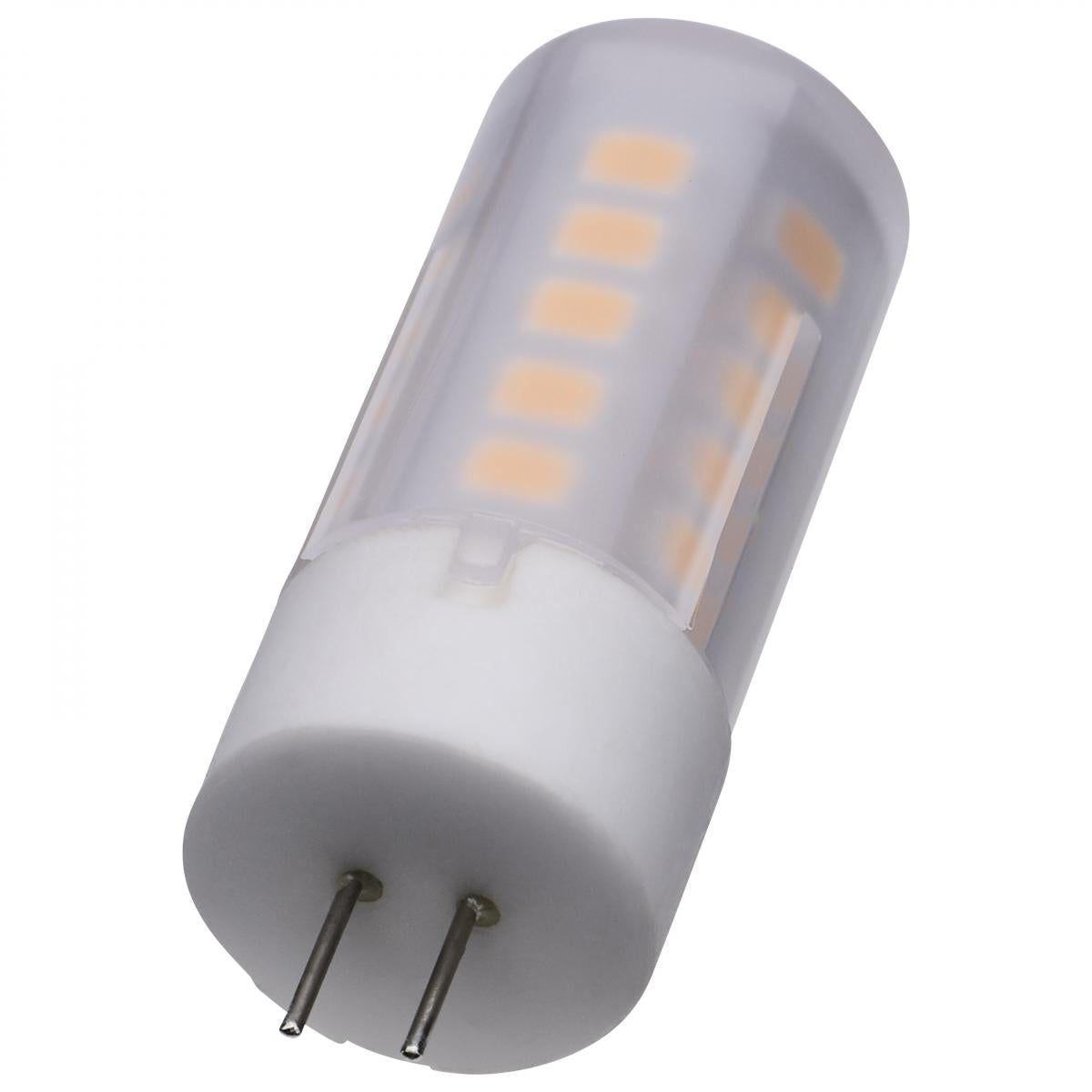 T5 Mini LED Bulb, 3 Watts, 300 Lumens, 3000K, G4 Base, Frosted Finish, 12V