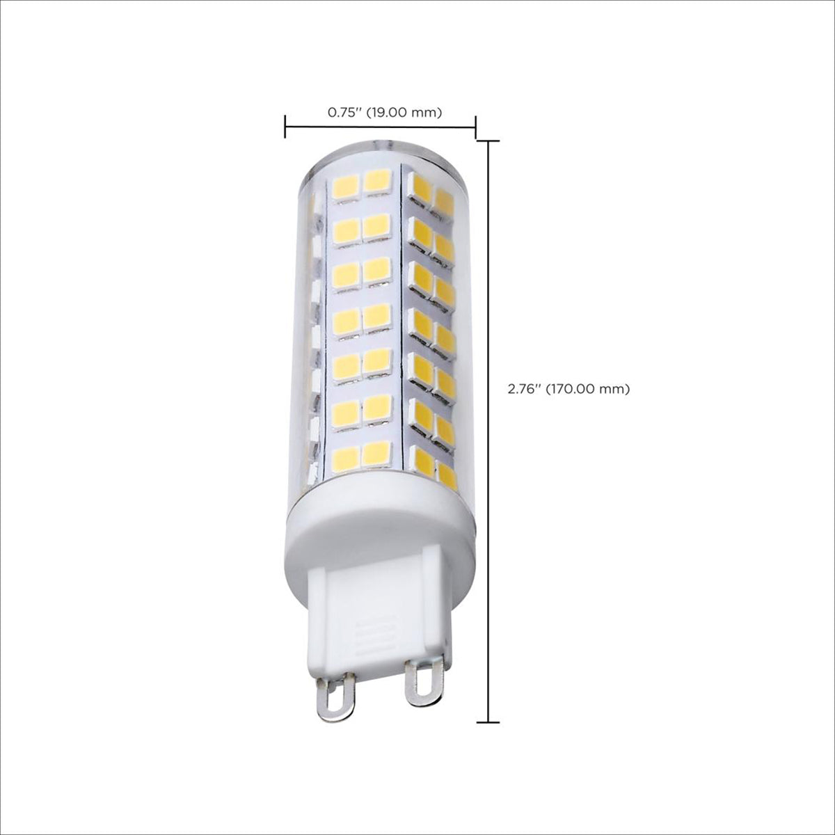 T6 Mini LED Bulb, 6.5 Watts, 650 Lumens, 5000K, G9 Base, Clear Finish, 120V