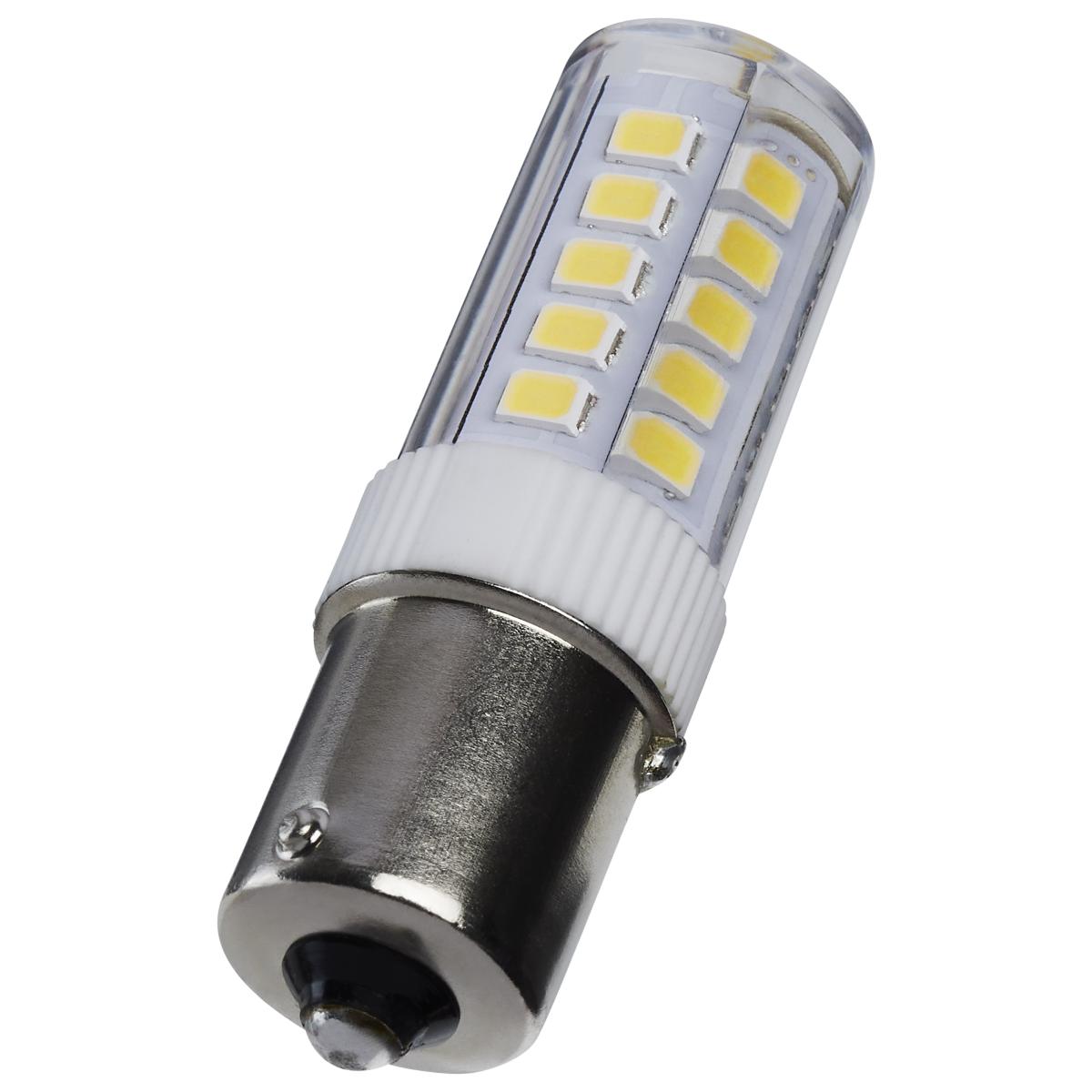 T6 Mini LED Bulb, 4.5 Watts, 430 Lumens, 3000K, BA15s Single Bayonet Base, Clear Finish, 12V