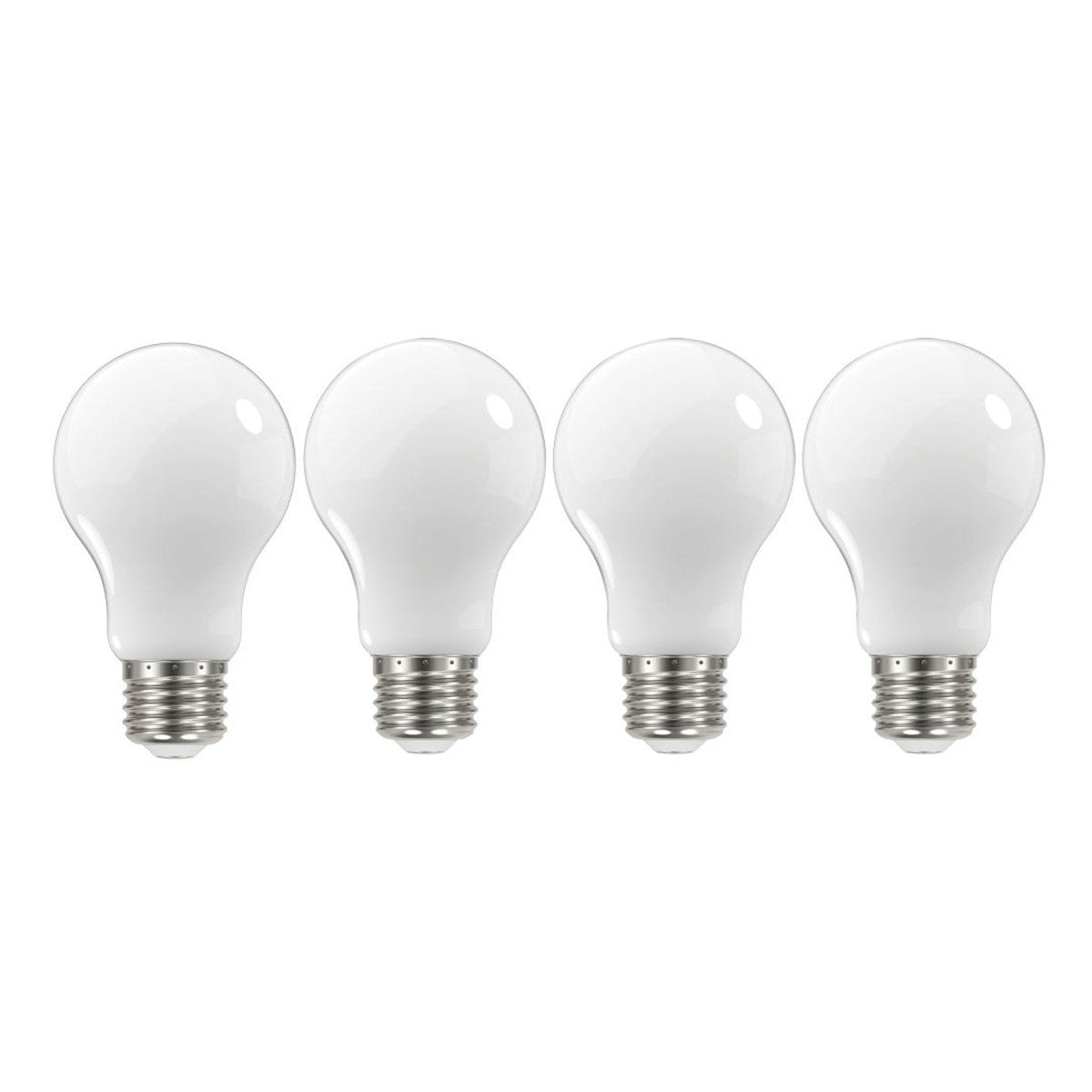 A19 LED Bulb, 75W Equivalent, 11 Watts, 1100 Lumens, 3000K, E26 Medium Base, Frosted, Pack of 4