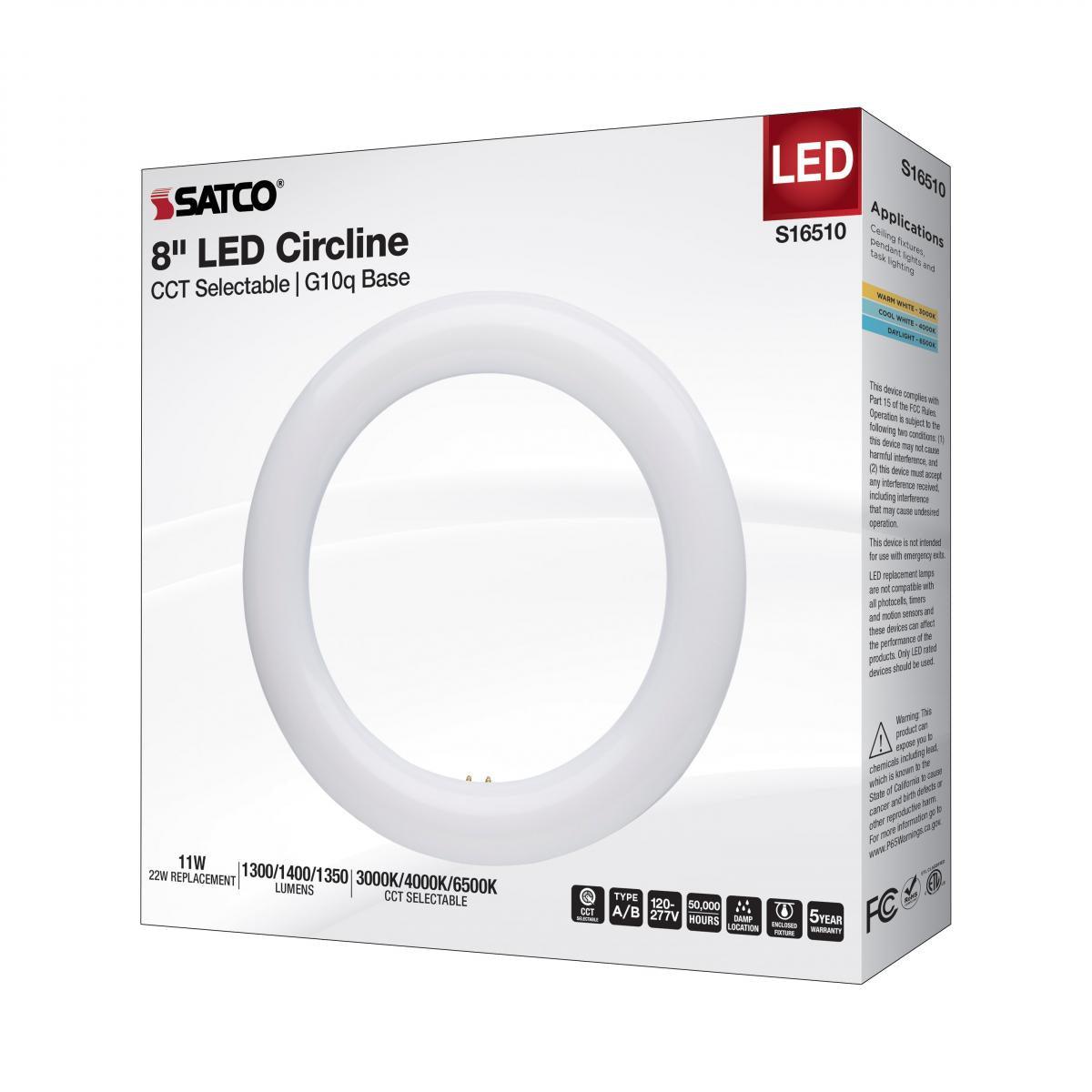 LED T9 Circline Tube, 8 in. FC8T9 Replacement, 1400 Lumens, 30K|40K|65K, Type A+B, G10Q Base - Bees Lighting