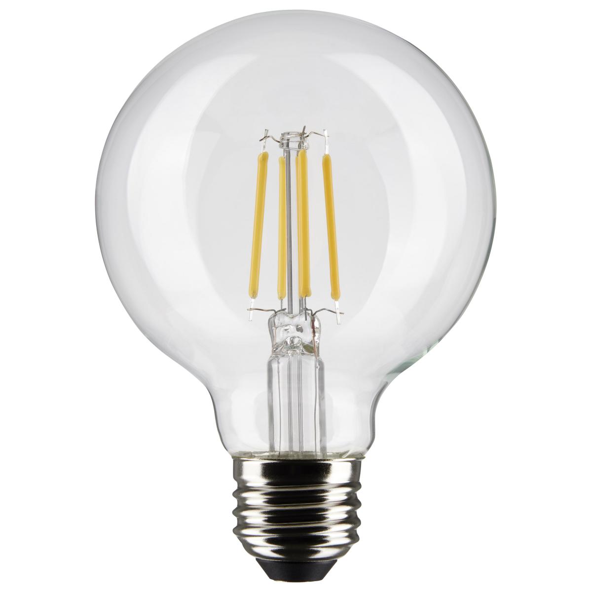 G25 LED Globe Bulb, 6 Watts, 500 Lumens, 60W Equal, 2700K, E26 Medium Base, Clear Finish