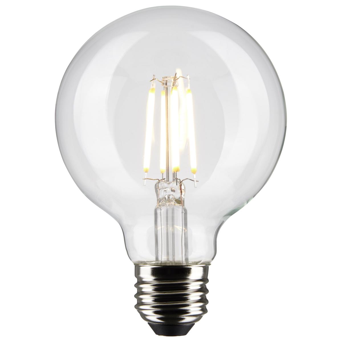 G25 LED Globe Bulb, 6 Watts, 500 Lumens, 60W Equal, 2700K, E26 Medium Base, Clear Finish