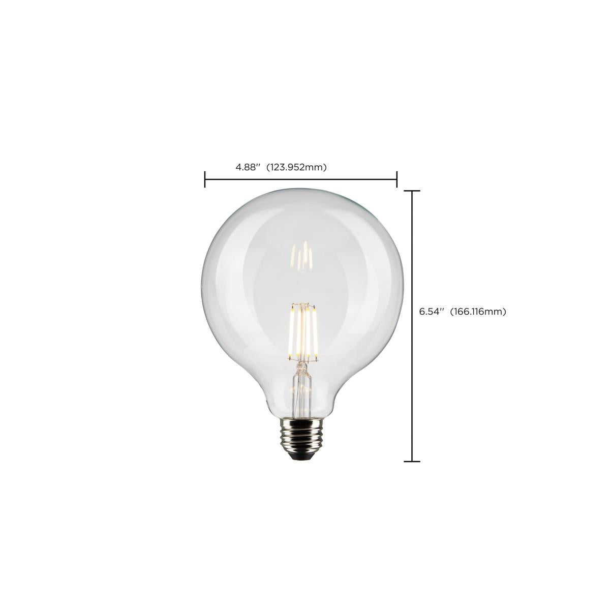 G40 Filament LED Globe Bulb, 4 Watts, 350 Lumens, 40W Equal, 4000K, E26 Medium Base, Clear