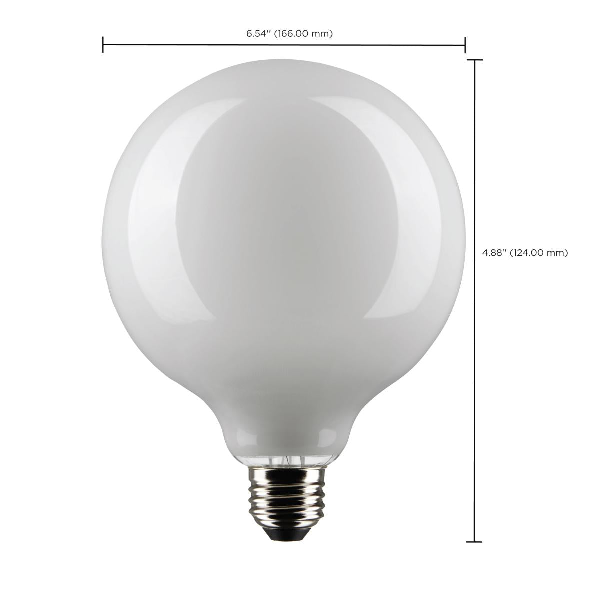 G40 LED Globe Bulb, 6 Watts, 500 Lumens, 60W Equal, 2700K, E26 Medium Base, Frosted