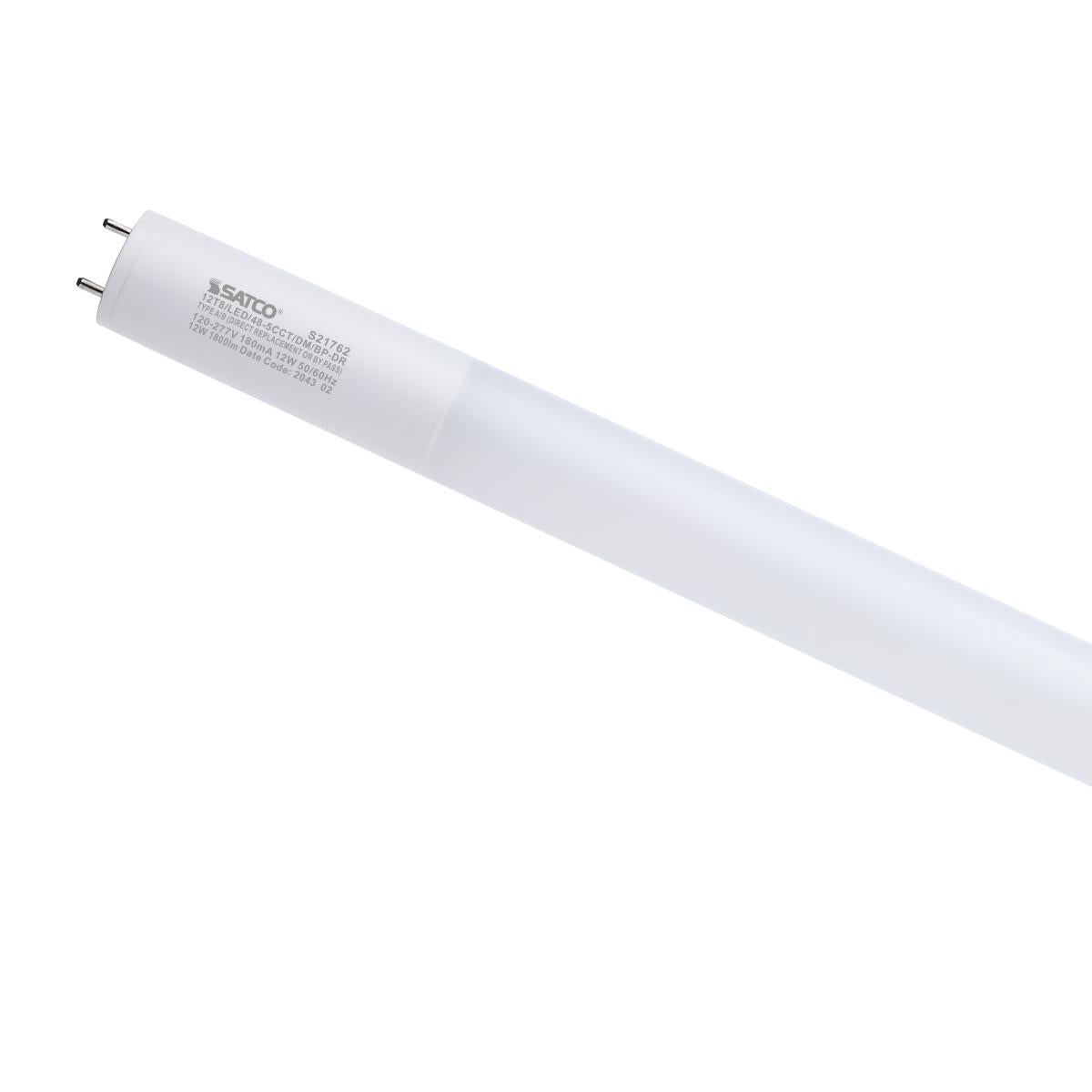 4ft LED T8 Tube, 12 Watts, 1800lm, 3000K to 6500K, Type A+B, Single|Dual End, Glass with PET Coating