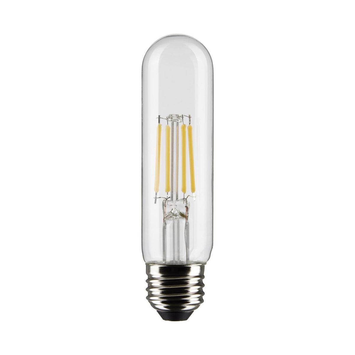 LED T10 Single Tube Bulb, 6W, 450lm, 2700K, 40W Equal, E26 Medium Base, Clear, Pack of 2