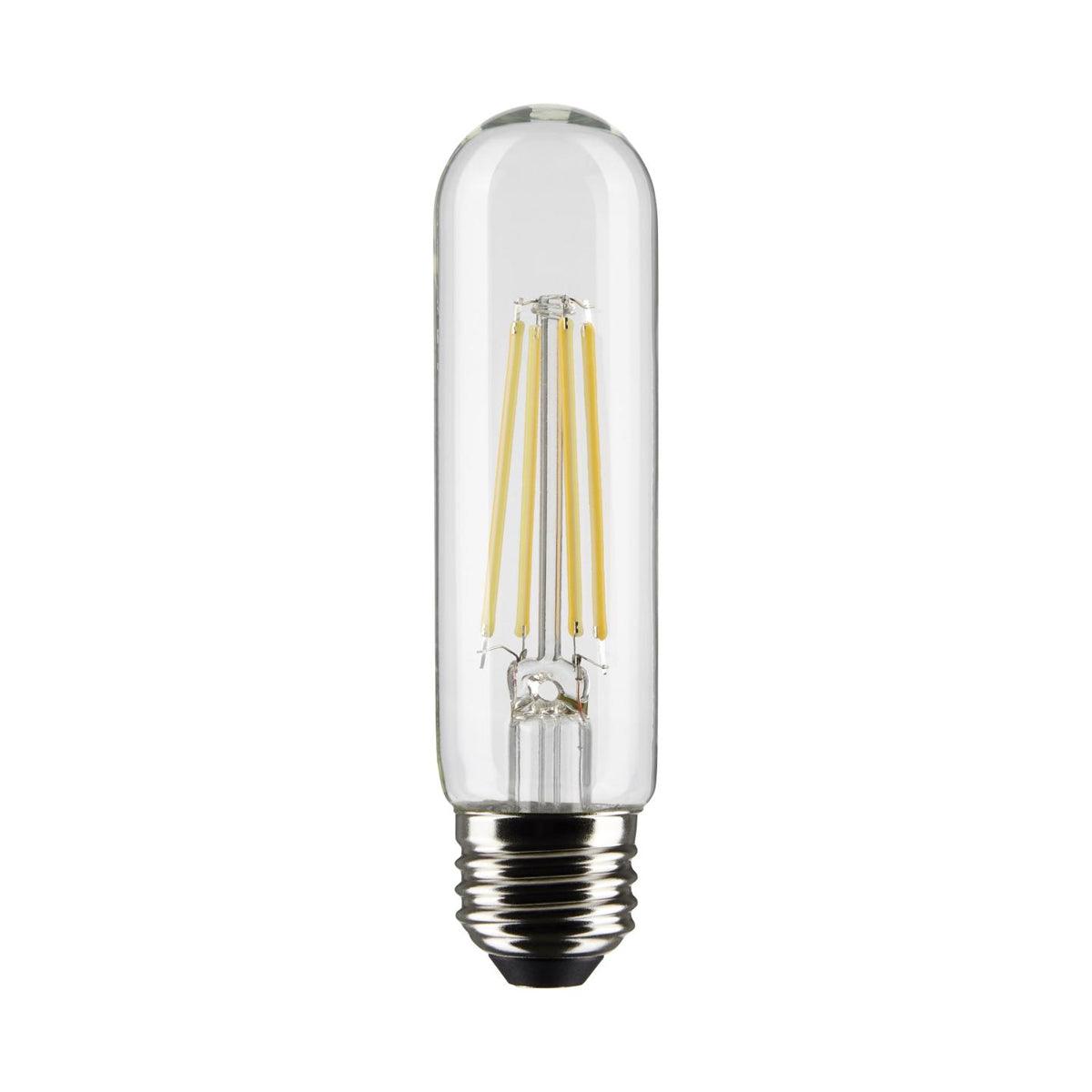 LED T10 Single Tube Bulb, 8 Watt, 60W Replacement, 800 Lumens, 2700K, E26 Medium Base, Clear Finish, Pack Of 2 - Bees Lighting