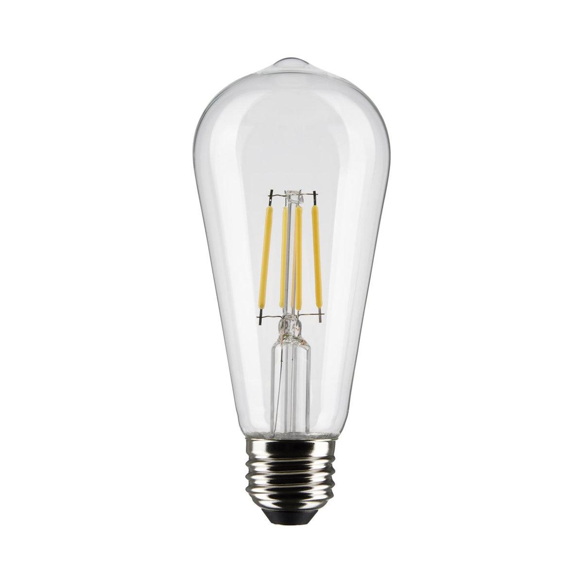 LED ST19 Bulb, 5 Watt, 40W Replacement, 425 Lumens, 2700K, E26 Medium Base, Clear Finish, Pack Of 2 - Bees Lighting