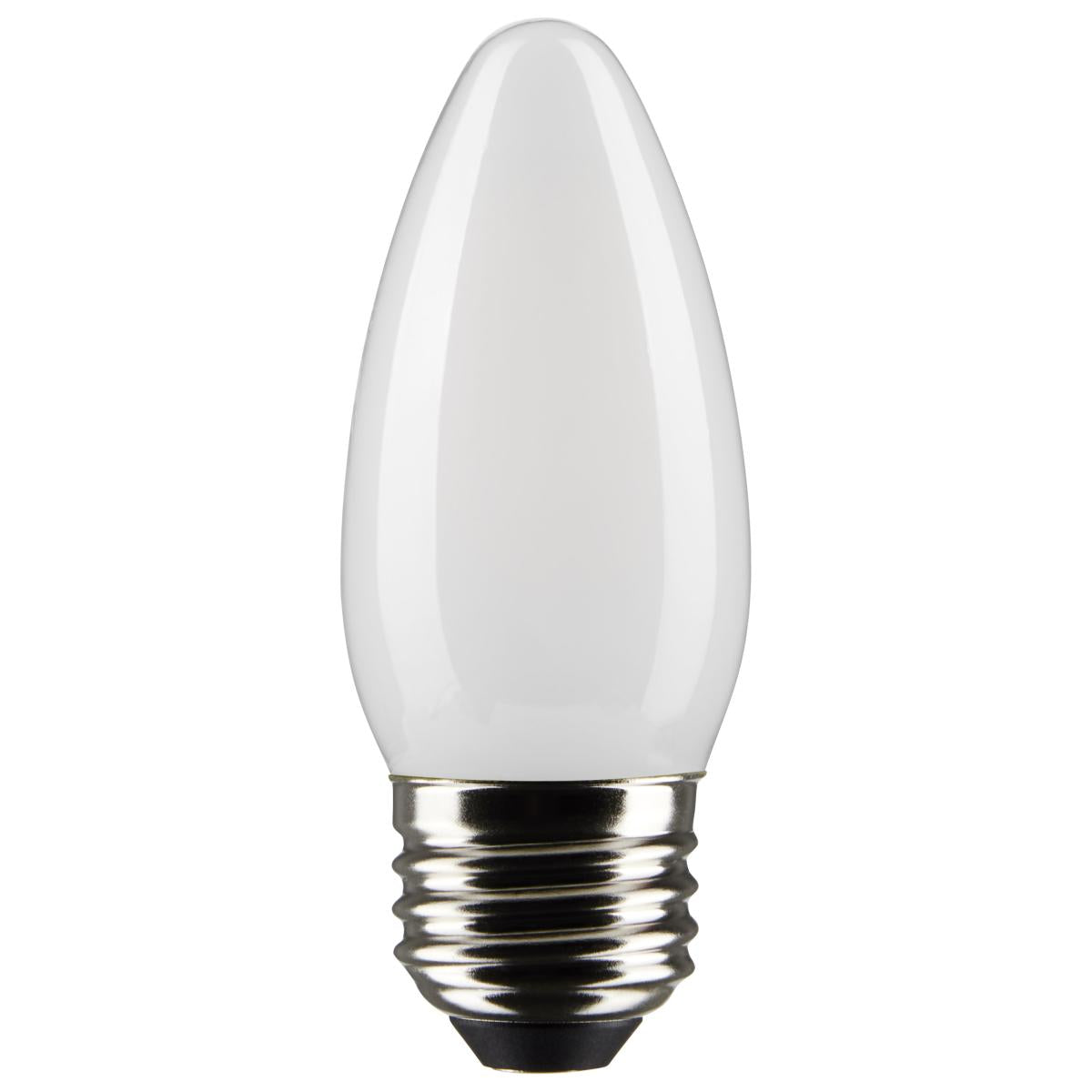 B11 Candle LED Bulb, 6 Watts, 500 Lumens, 5000K, E26 Medium Base, Frosted, Pack of 2