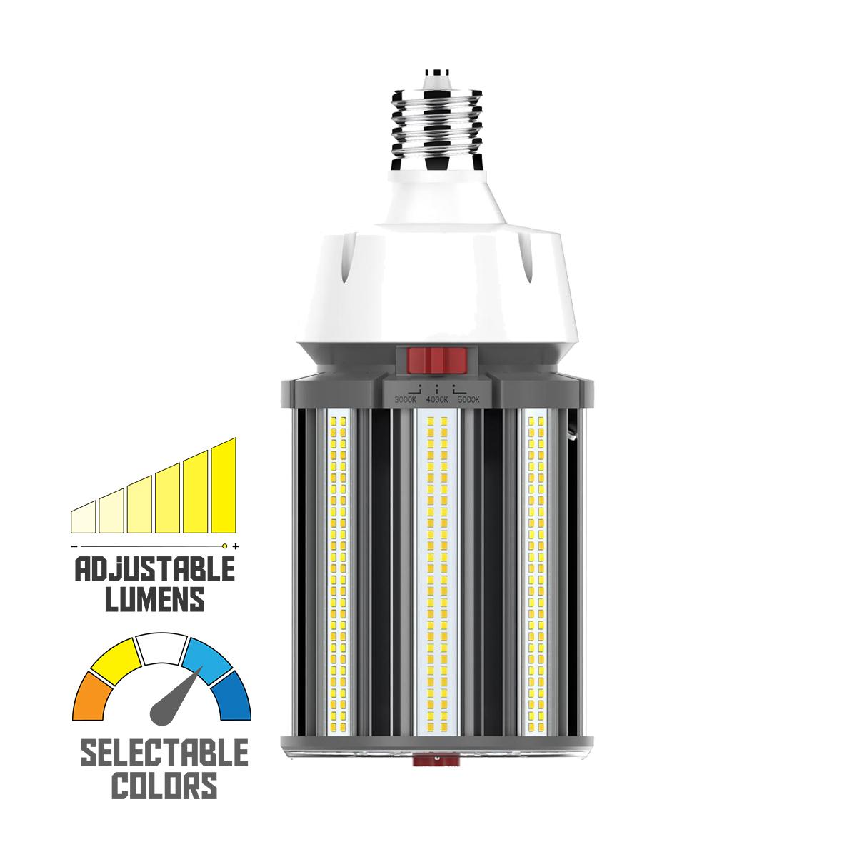 Hi-Pro Retrofit LED Corn Bulb, 80W|100W|120W, 16800lm, 30K|40K|50K, EX39 Mogul, 120-277V