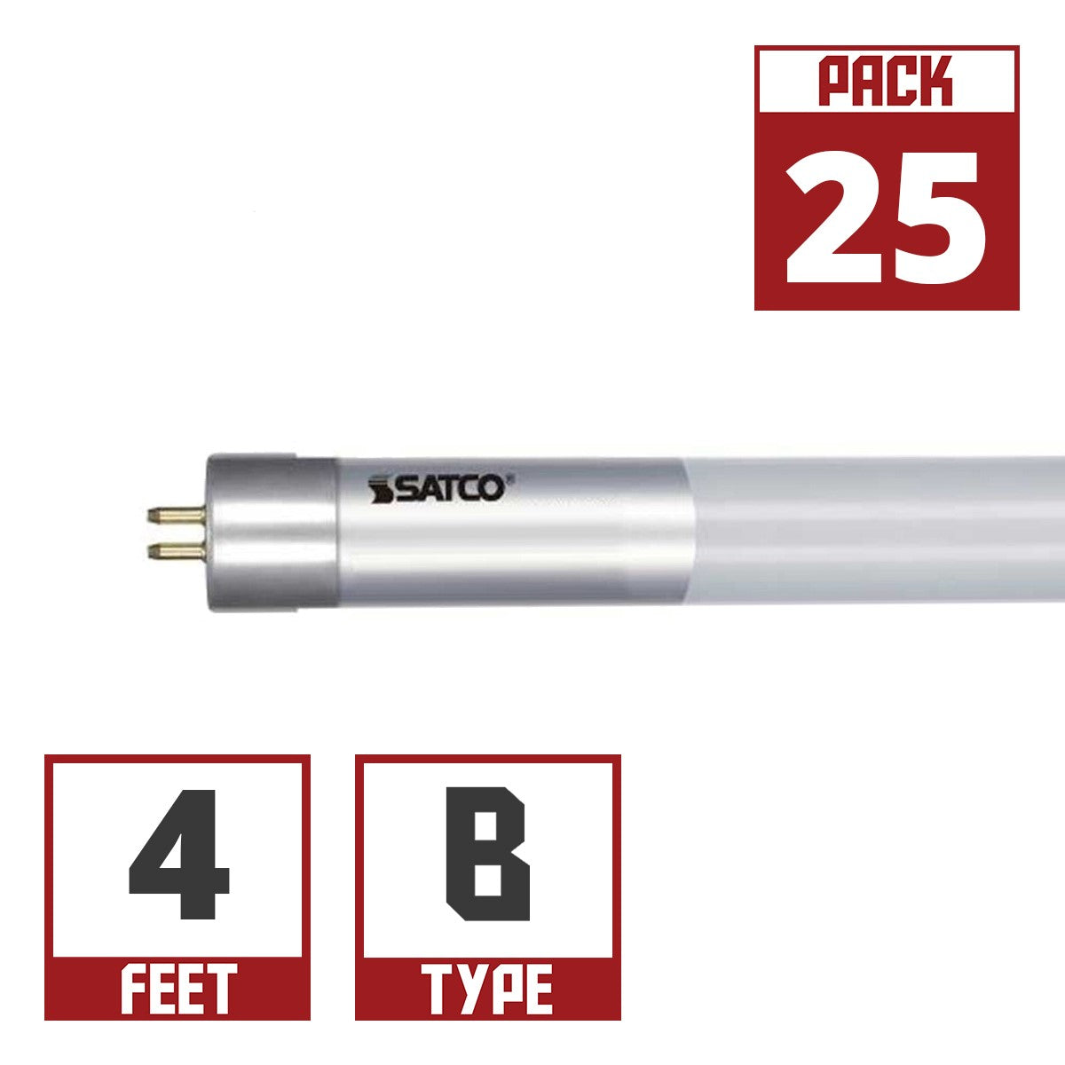 Satco|Nuvo 4ft T5 LED Tube, Ballast Bypass, Single|Dual End