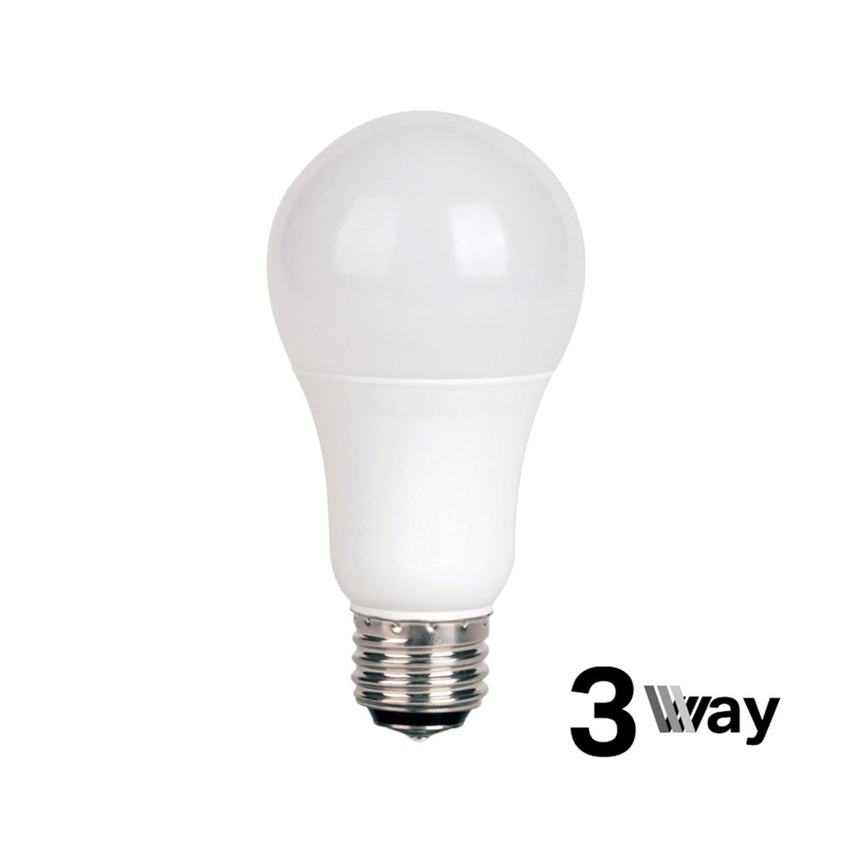 A19 3-Way LED Bulb, 30/70/100W Equivalent, 3/9/12 Watt, 1050 Lumens, 2700K, E26 Medium Base, Frosted Finish