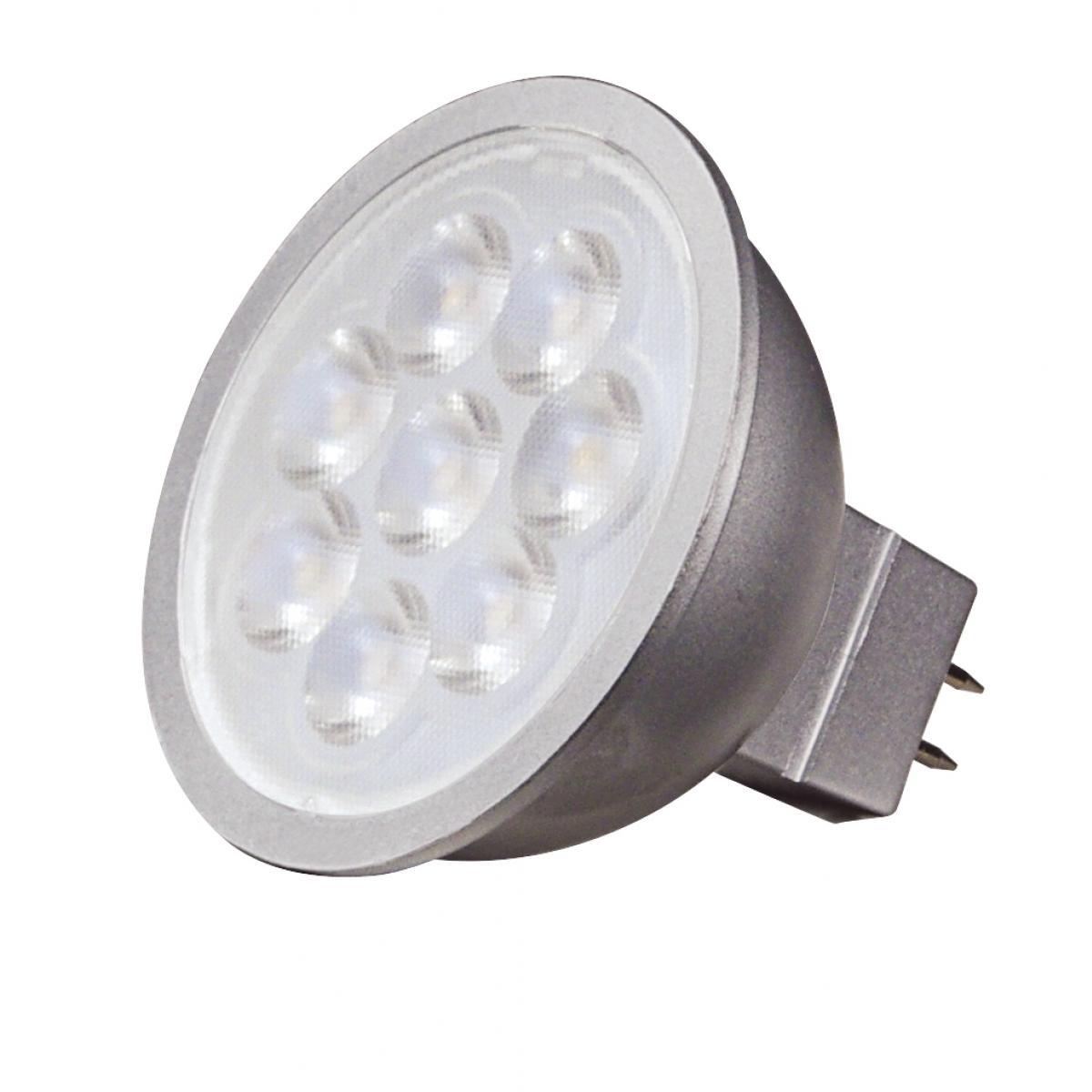 MR16 LED Bulb, 7 Watts, 450 Lumens, 3000K, 50W Equal, GU5.3 Base, 40° Flood, 12V