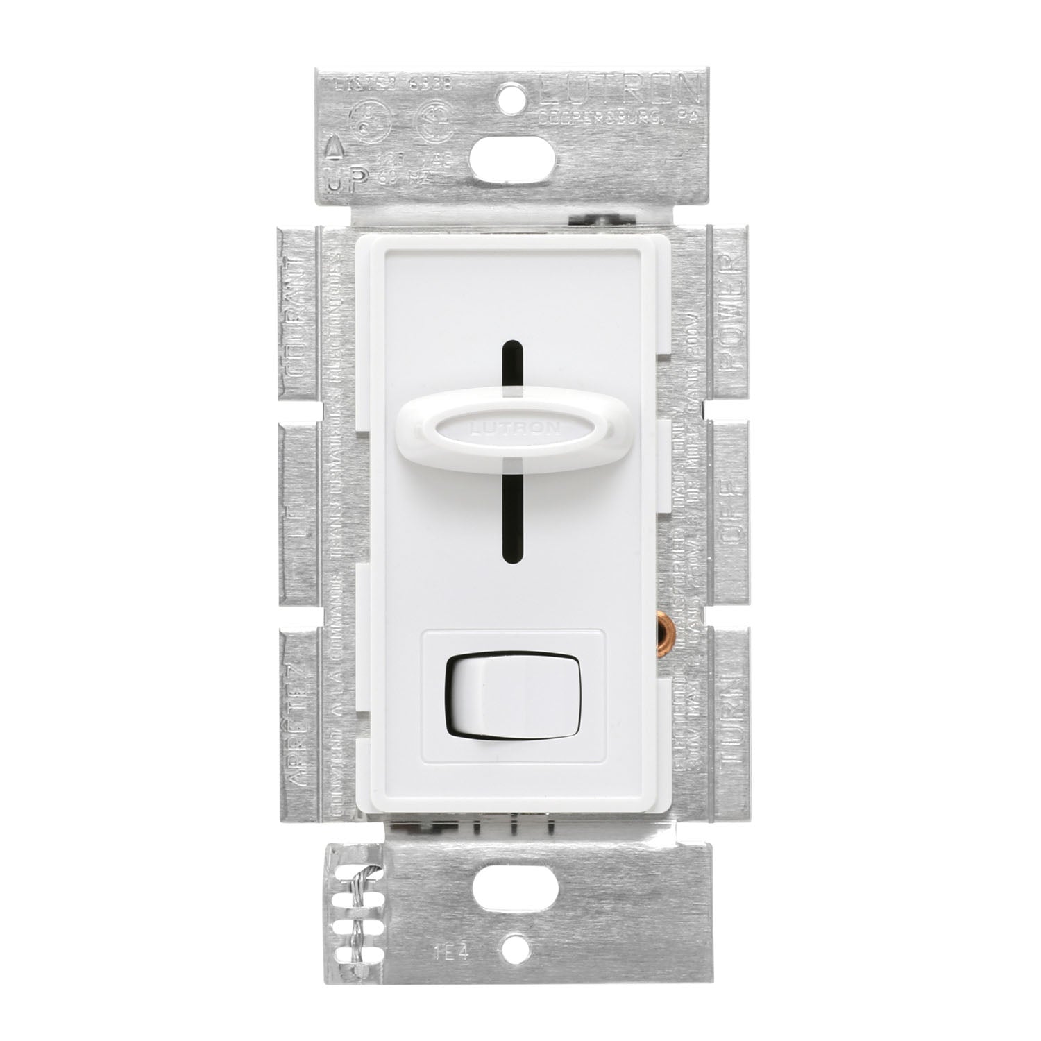 Skylark ELV+ Slide Dimmer Switch, 300 Watts, Single Pole, White