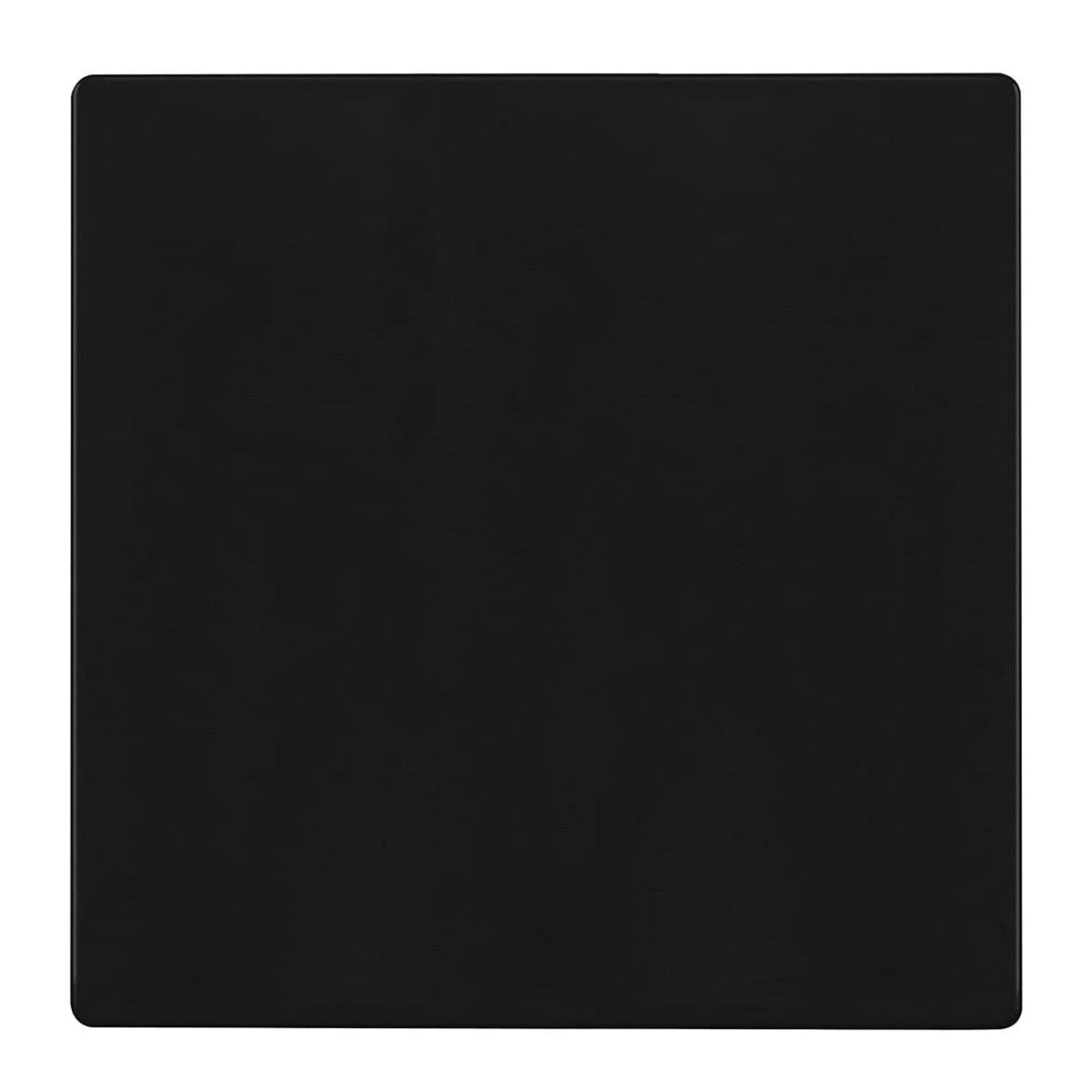 2-Gang Screwless Blank Wall Plate Black - Bees Lighting