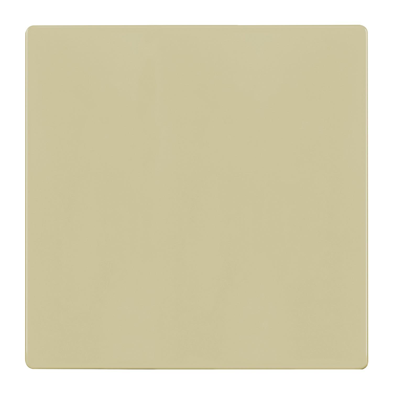 2-Gang Screwless Blank Wall Plate Ivory - Bees Lighting