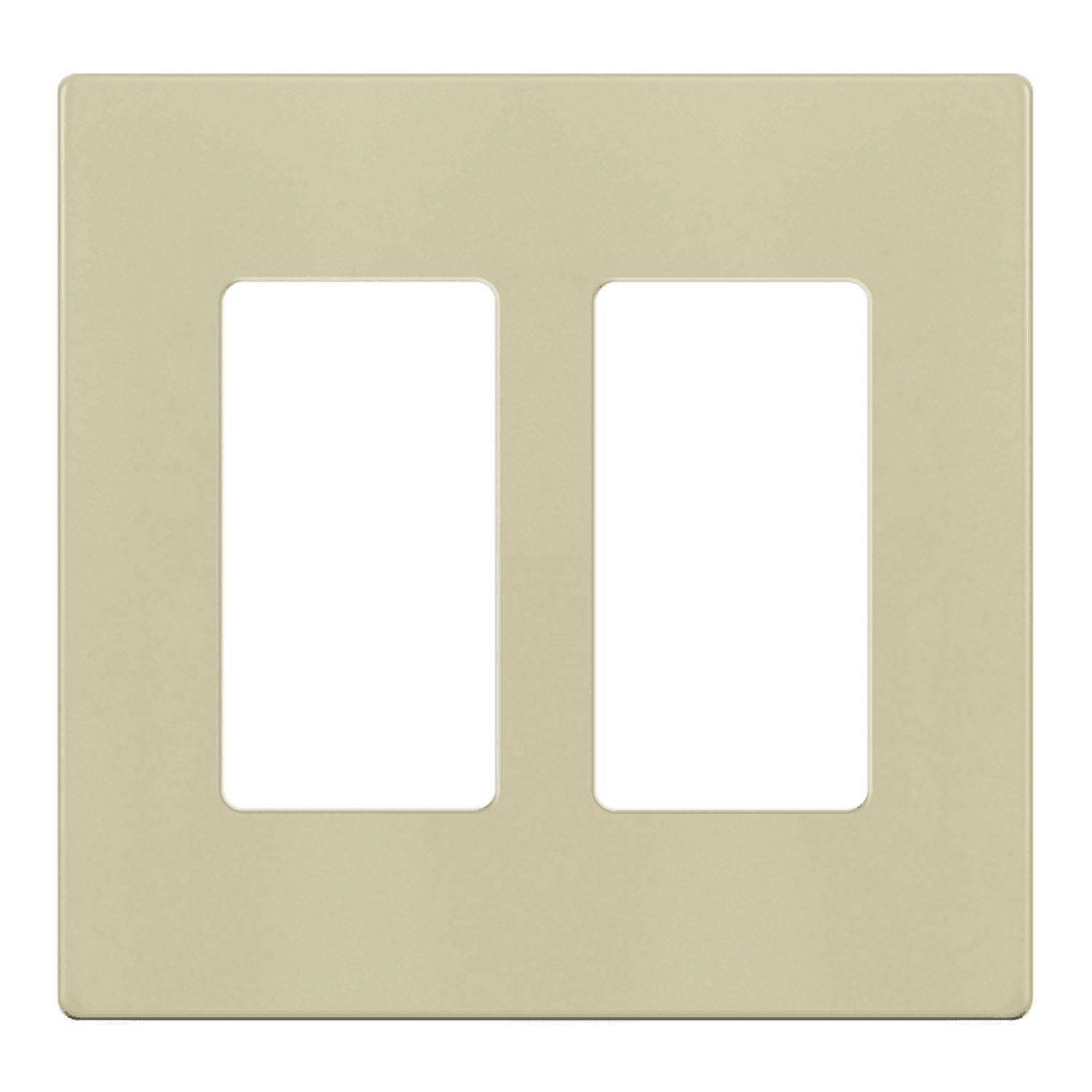 2-Gang Decorator Rocker Screwless Wall Plate Ivory - Bees Lighting