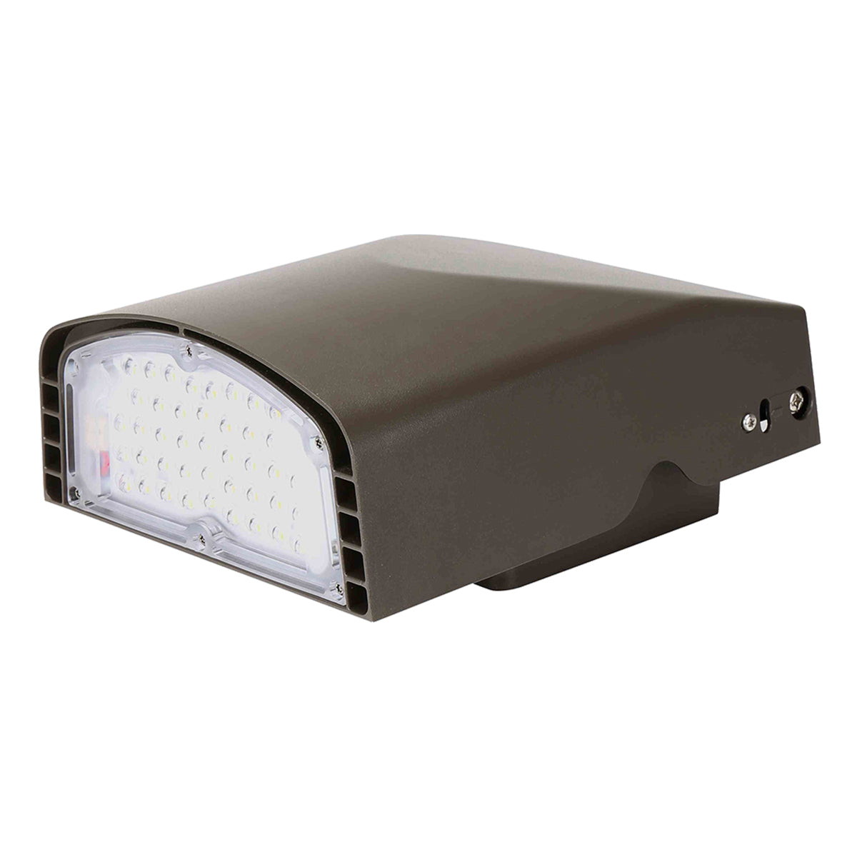 LED Adjustable Wall Pack, 16-40W, 5600 Lumens, 30K/40K/50K, On/Off Photocell, 120-277V, Bronze