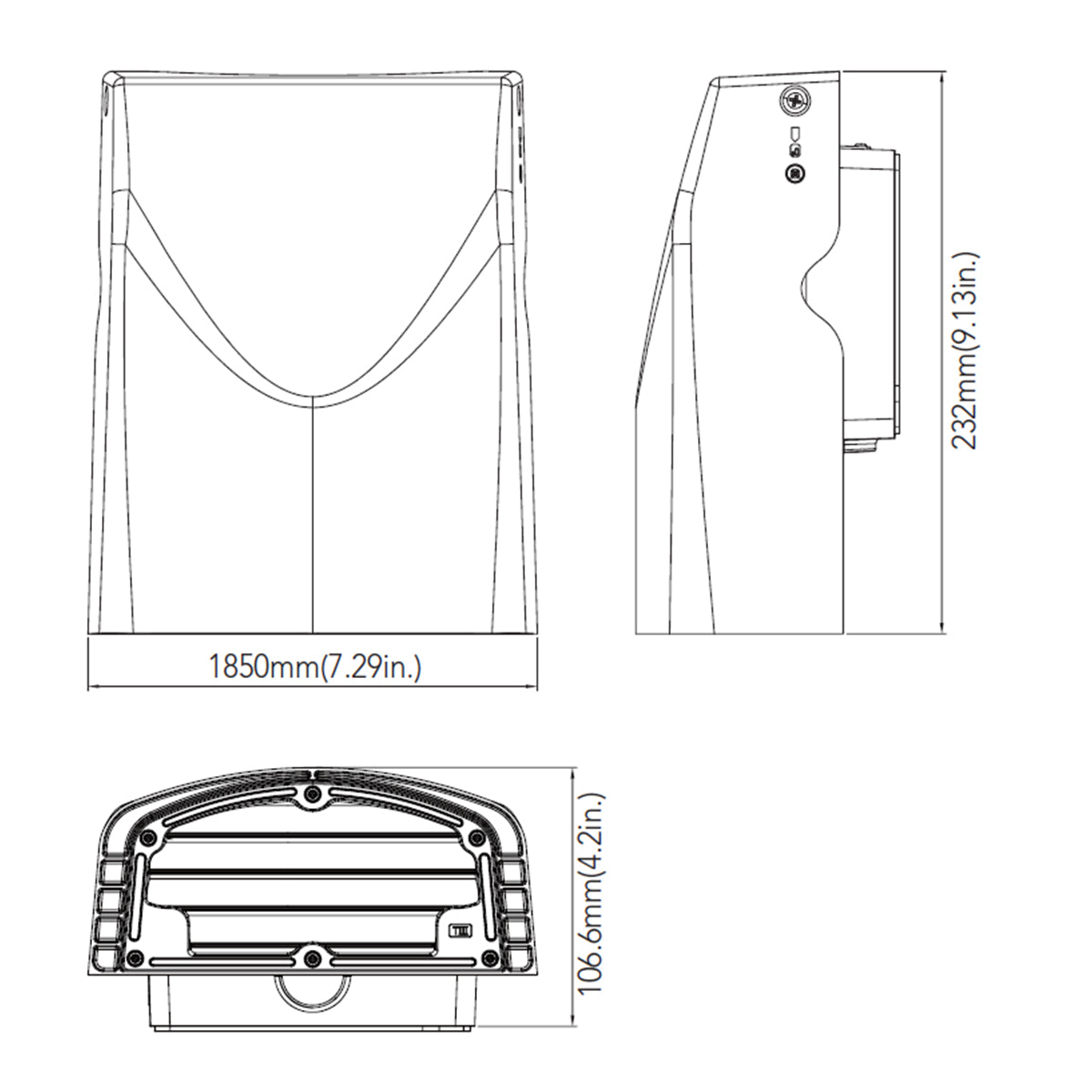 LED Adjustable Wall Pack, 16-40W, 5600 Lumens, 30K/40K/50K, On/Off Photocell, 120-277V, Bronze