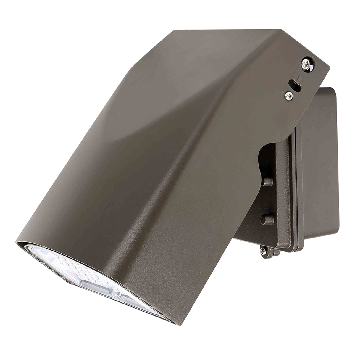 LED Adjustable Wall Pack, 16-40W, 5600 Lumens, 30K/40K/50K, On/Off Photocell, 120-277V, Bronze