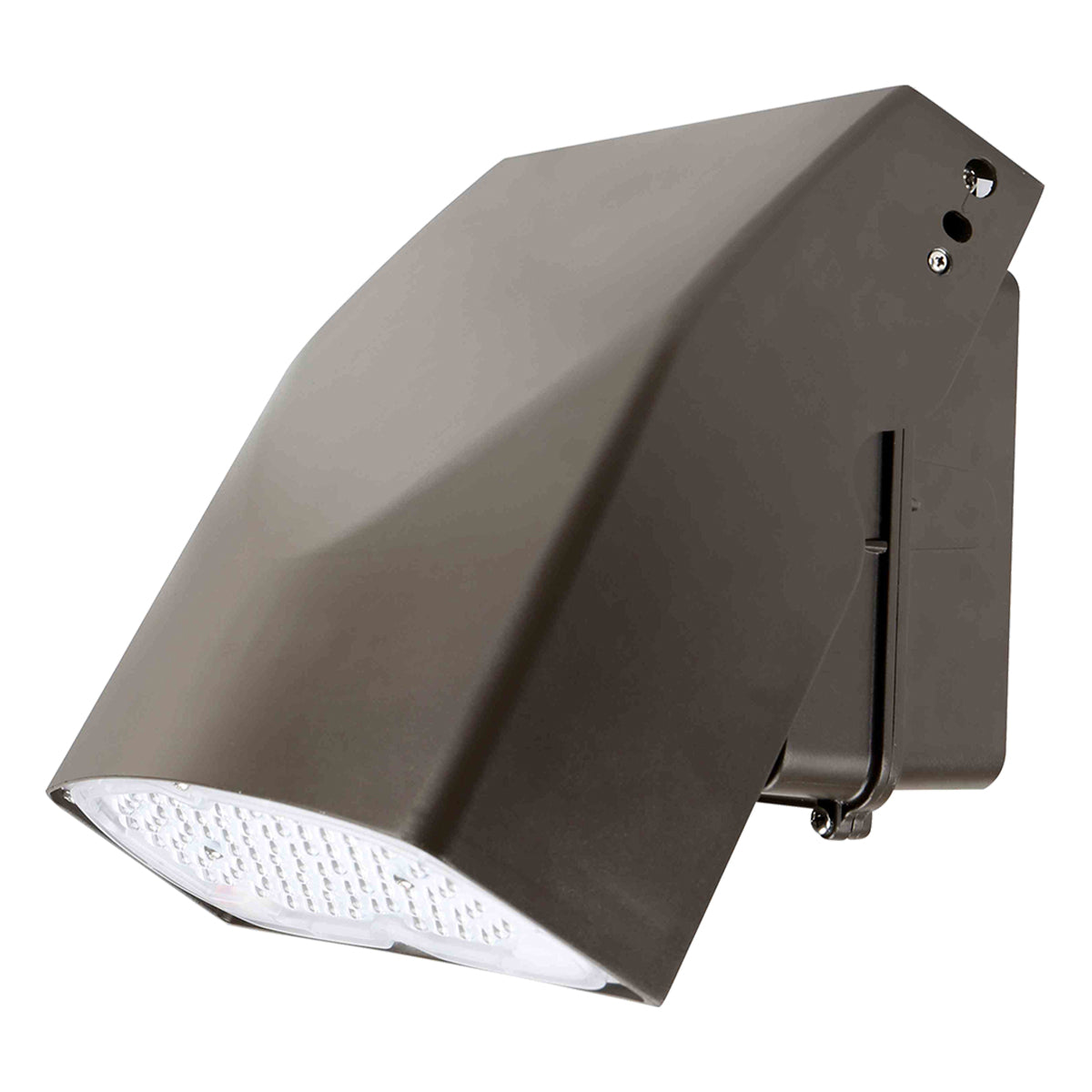 LED Adjustable Wall Pack, 32-80W, 11400 Lumens, 30K/40K/50K, On/Off Photocell, 120-277V, Bronze