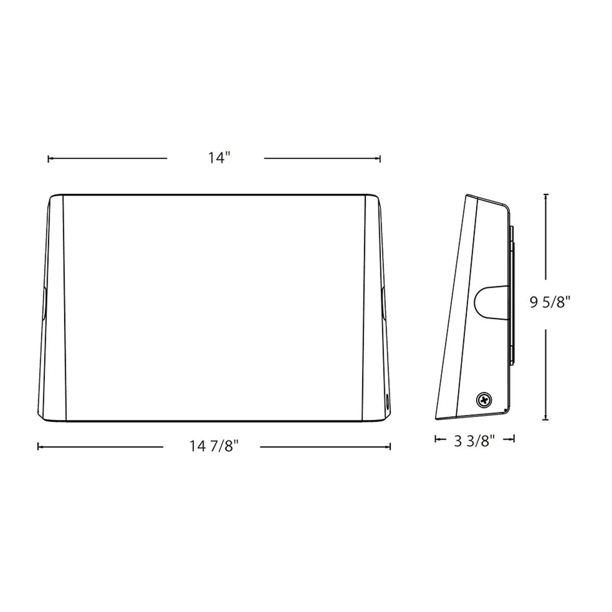 LED Cutoff Wall Pack, 55 Watts, 7800Lm, 30K/40K/50K, 120-277V, White