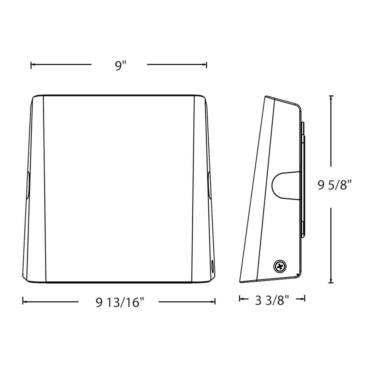 LED Cutoff Wall Pack, 38 Watts, 5250Lm, 30K/40K/50K, 120-277V, White