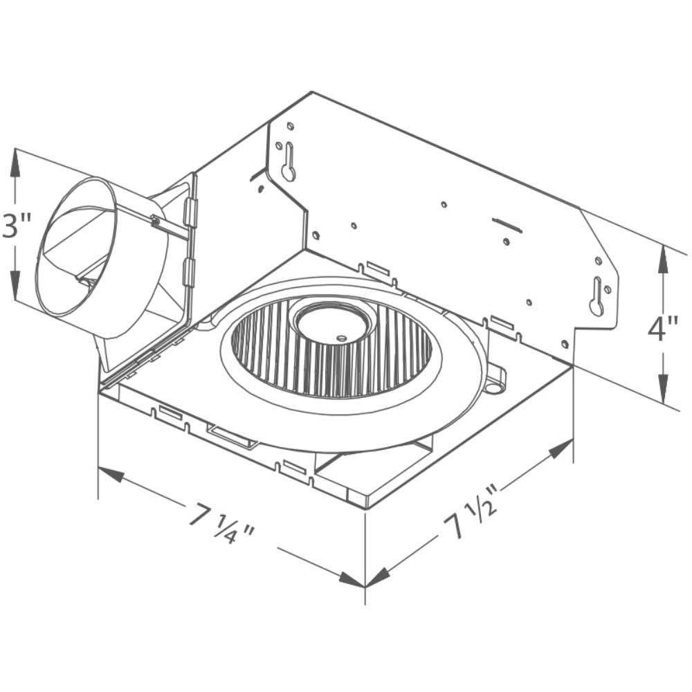 Delta BreezSlim 50 CFM Bathroom Exhaust Fan - Bees Lighting