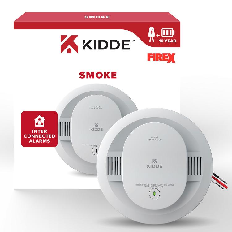 FireX Hardwired+10-Year Backup Battery Smoke Detector