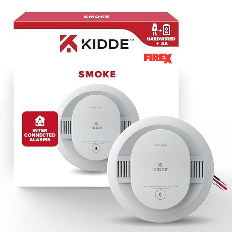 FireX Hardwired+AA Backup Battery Smoke Detector