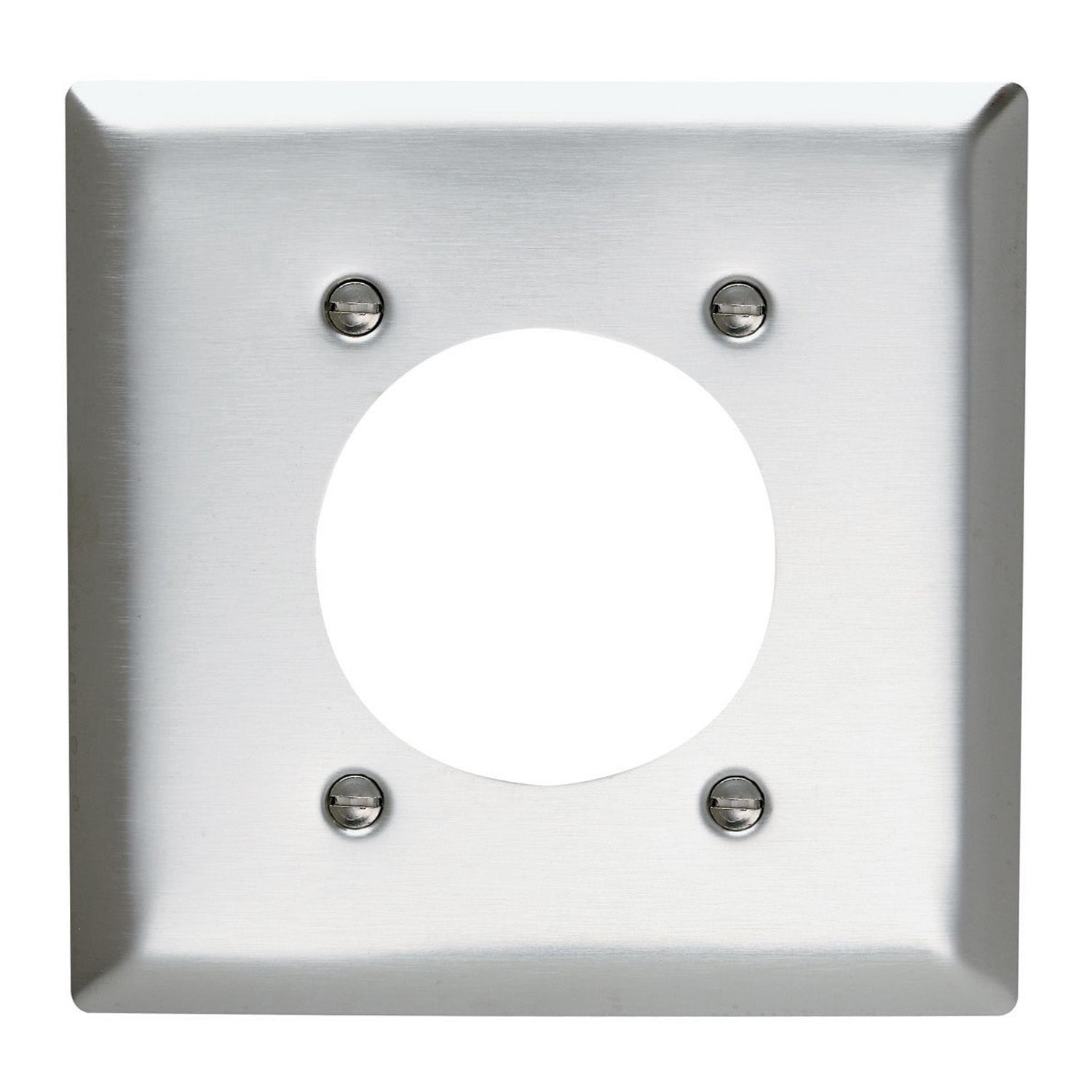 Power Outlet Wall Plate, 2-Gang, Stainless Steel - Bees Lighting