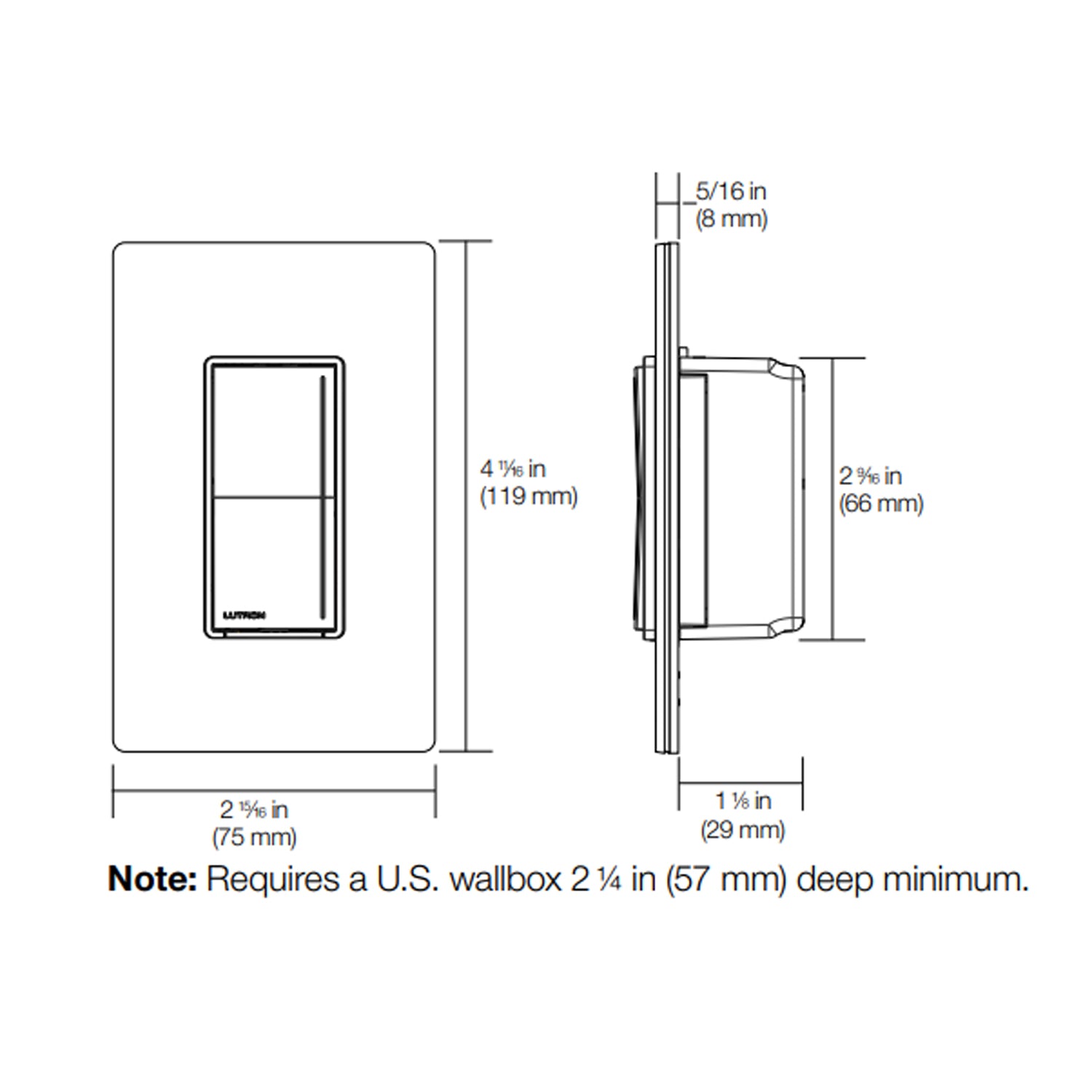 Sunnata Single Pole/Multi-Location Rocker Light Switch White