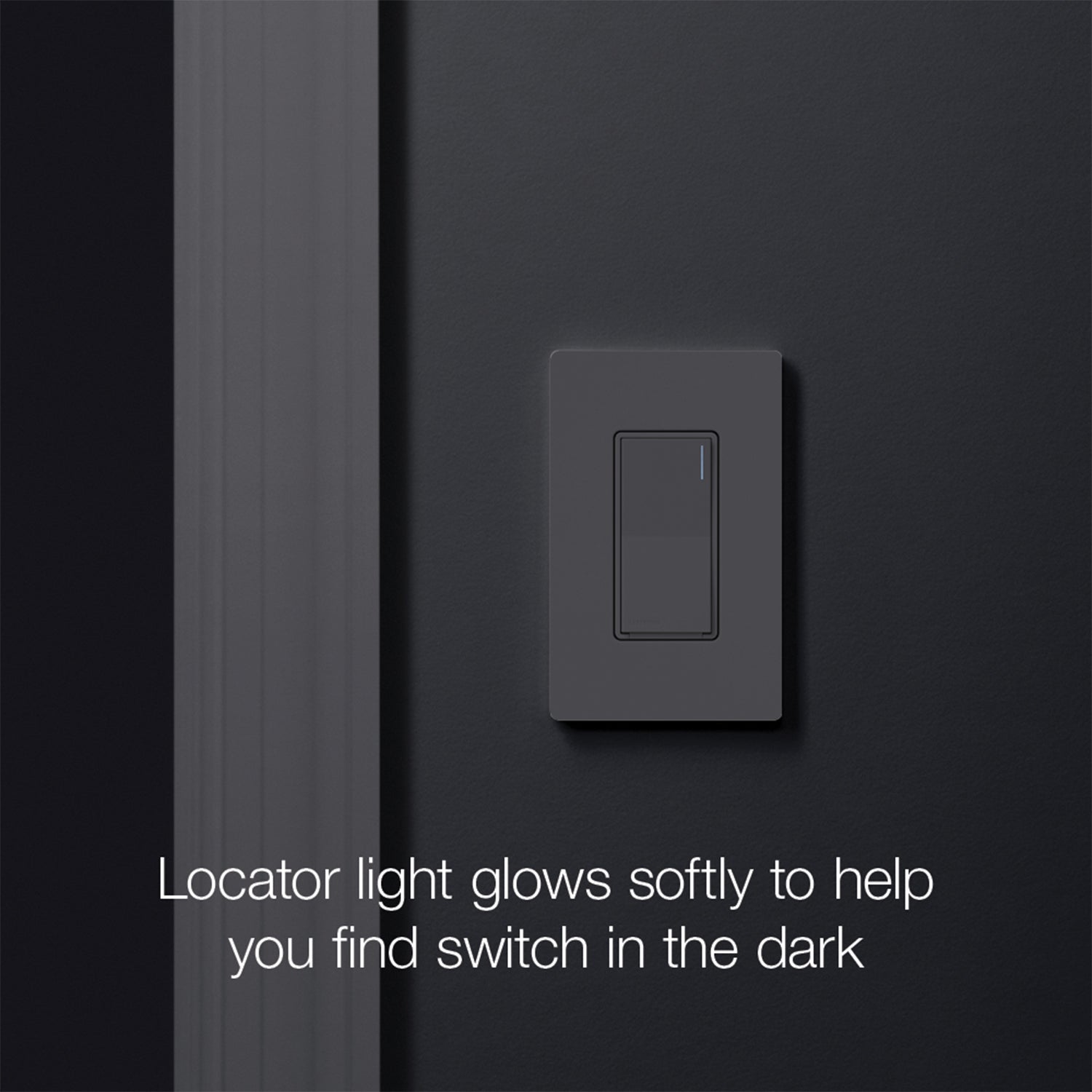 Sunnata Single Pole/Multi-Location Rocker Light Switch, Black