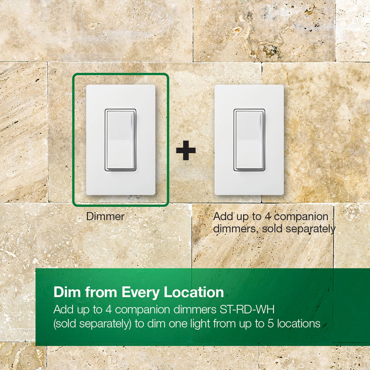 Sunnata PRO LED+ Touch Dimmer, 250W LED, 500W ELV, Single Pole/3-Way, Neutral Required, Light Almond