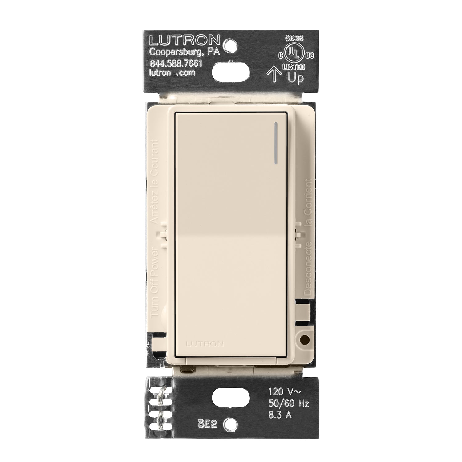 Lutron Sunnata Multi-Location Companion Switch, Not for Standalone Use, Almond