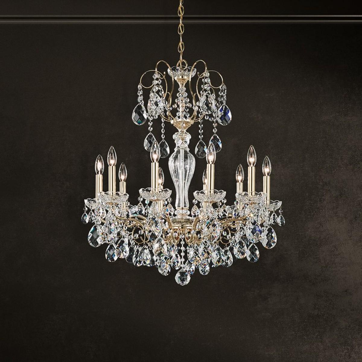 Sonatina 10 Light Heirloom Bronze Chandelier with Clear Heritage Crystals - Bees Lighting