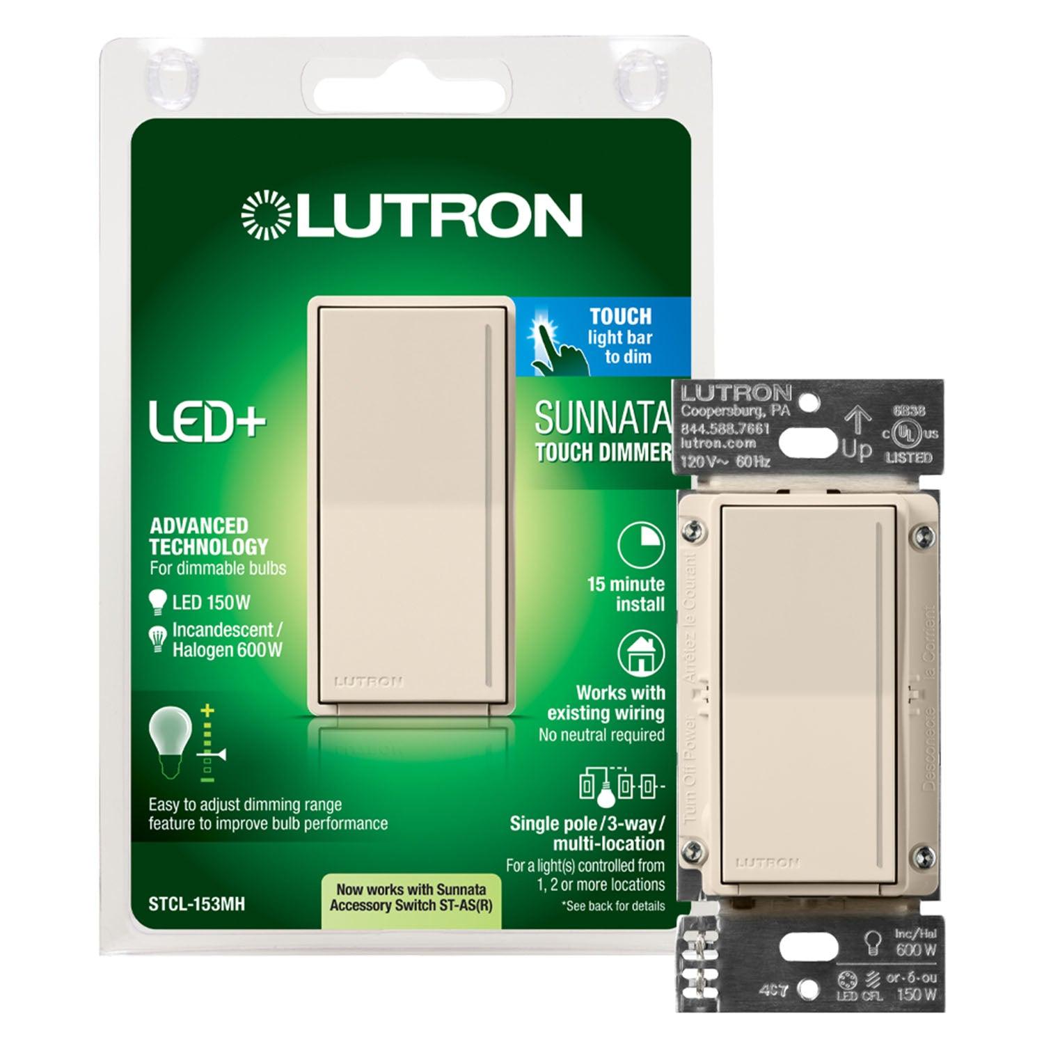 Suunata LED+ Touch Dimmer Switch, 3-Way or Multi Location Light Almond - Bees Lighting