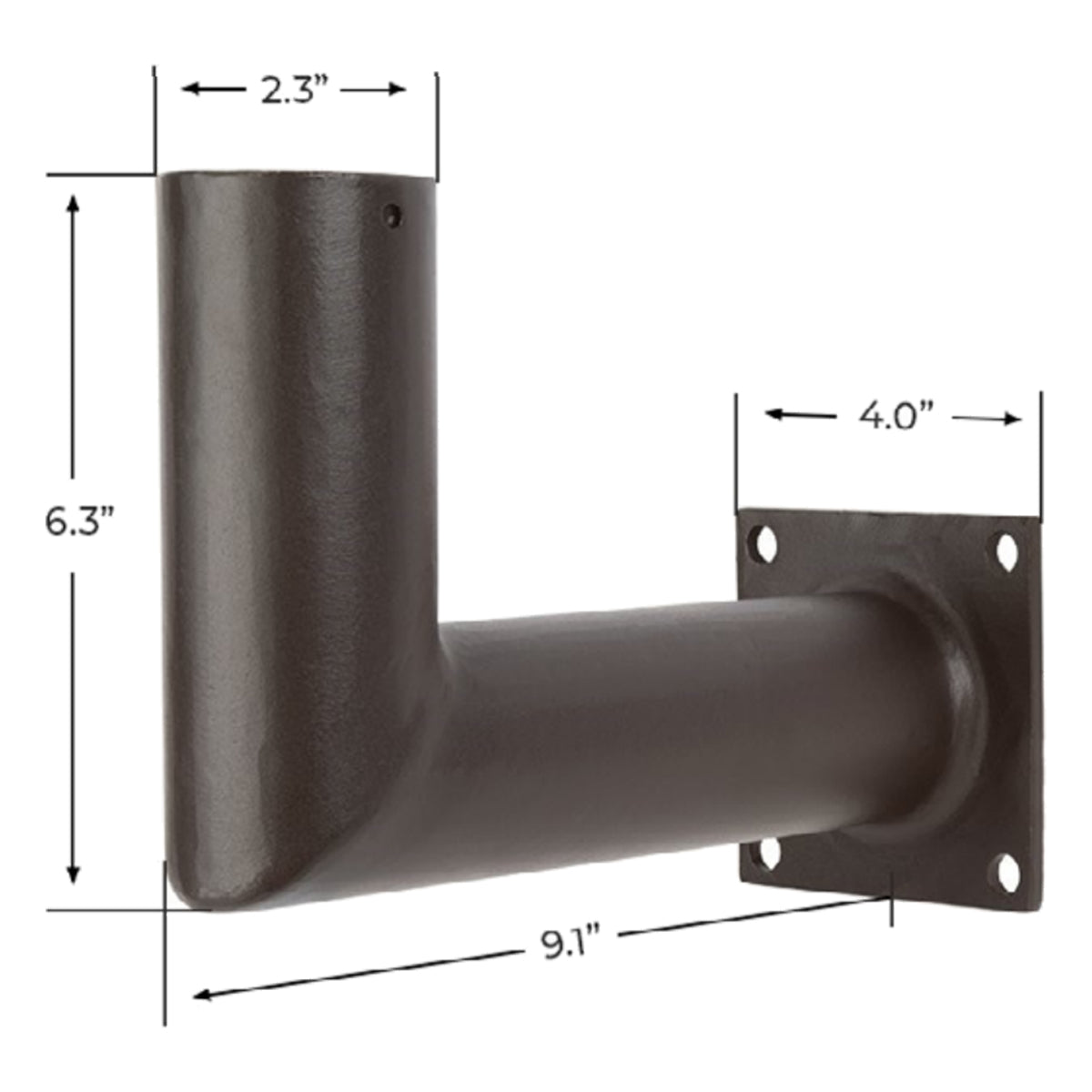 90&deg Wall Mounting Bracket, Bronze Finish