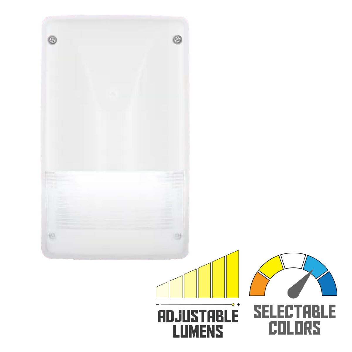 LED Mini Wall Pack, 3900Lm, 30W, 30K/40K/50K, On/Off Photocell, 120-347V, White - Bees Lighting