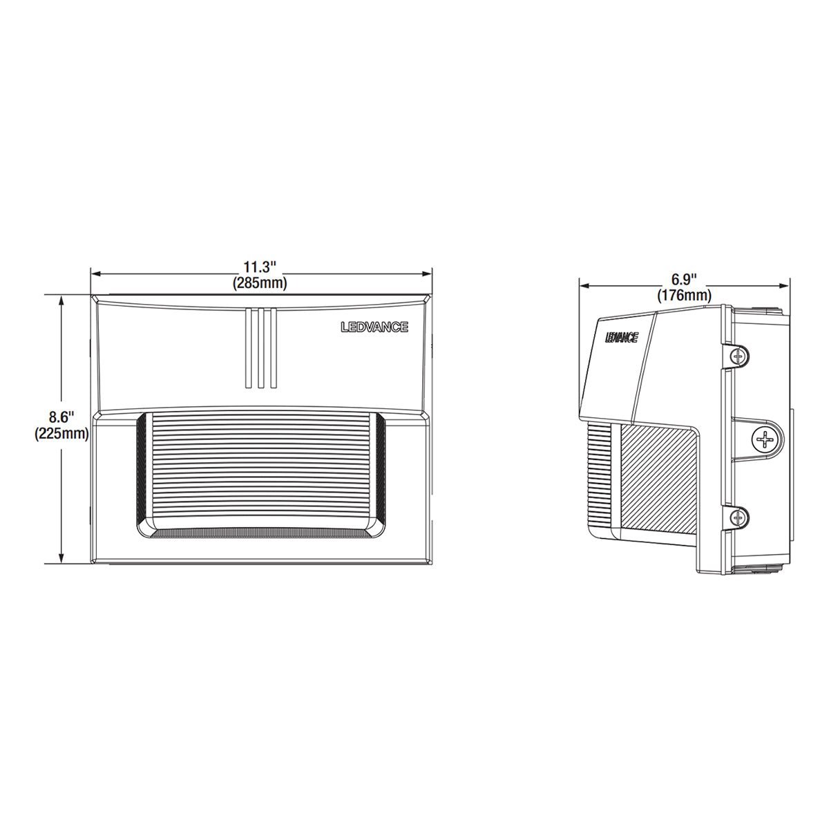 LED Wall Pack with Photocell, 5600Lm, 15/25/40W, 30K/40K/50K, 120-277V, Bronze - Bees Lighting