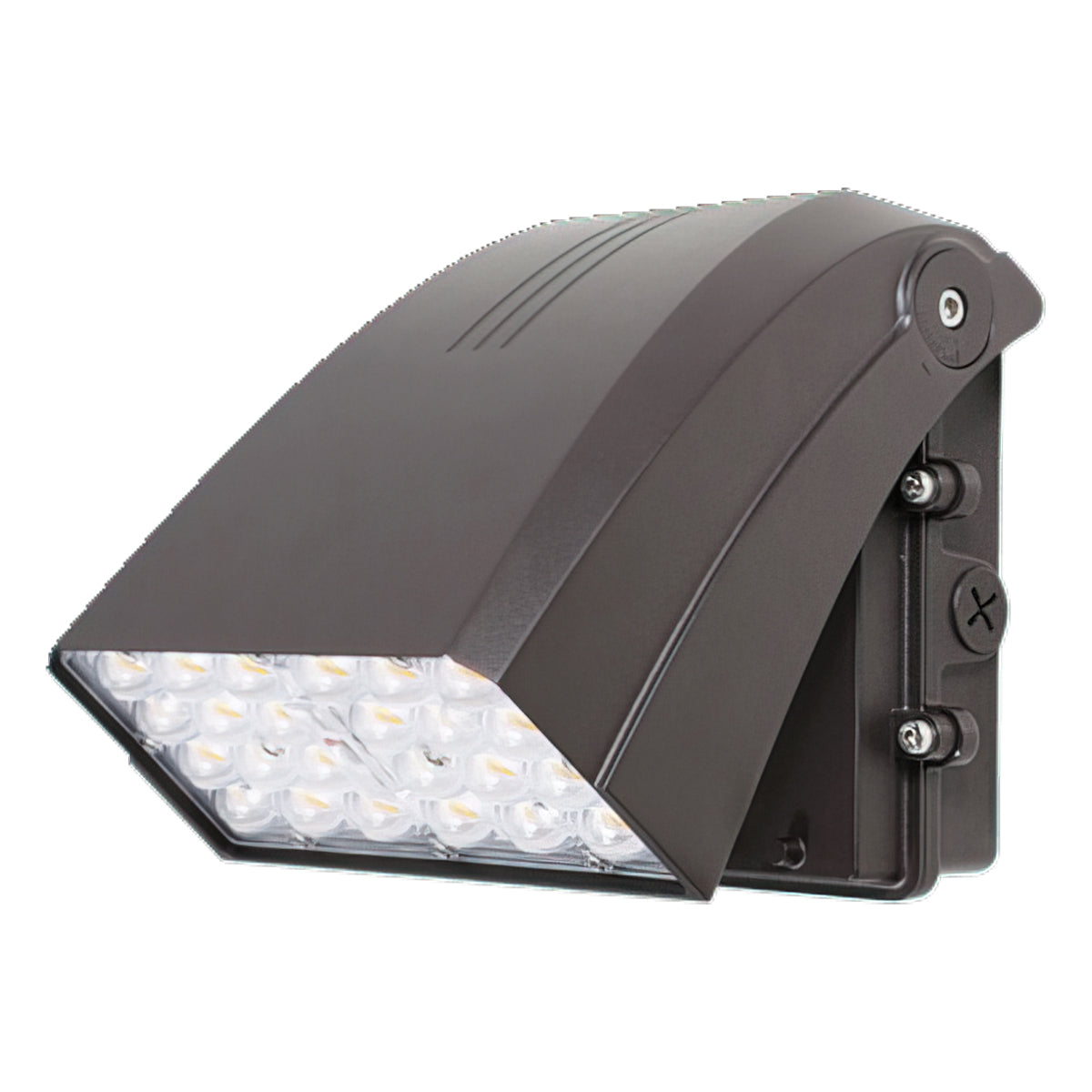 LED Adjustable Wall Pack, 4200Lm, 10/20/30W, 30K/40K/50K, On/Off Photocell, 120-347V, Bronze - Bees Lighting