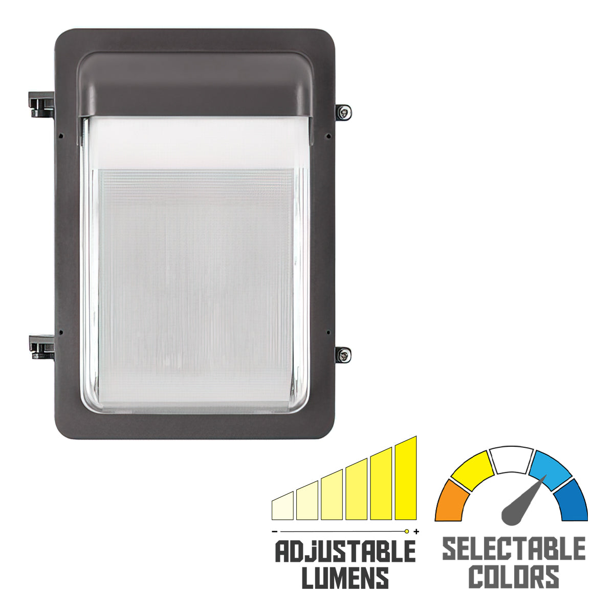 LED Wall Pack, 5600Lm, 20/30/40W, 30K/40K/50K, On/Off Photocell, 120-347V - Bees Lighting