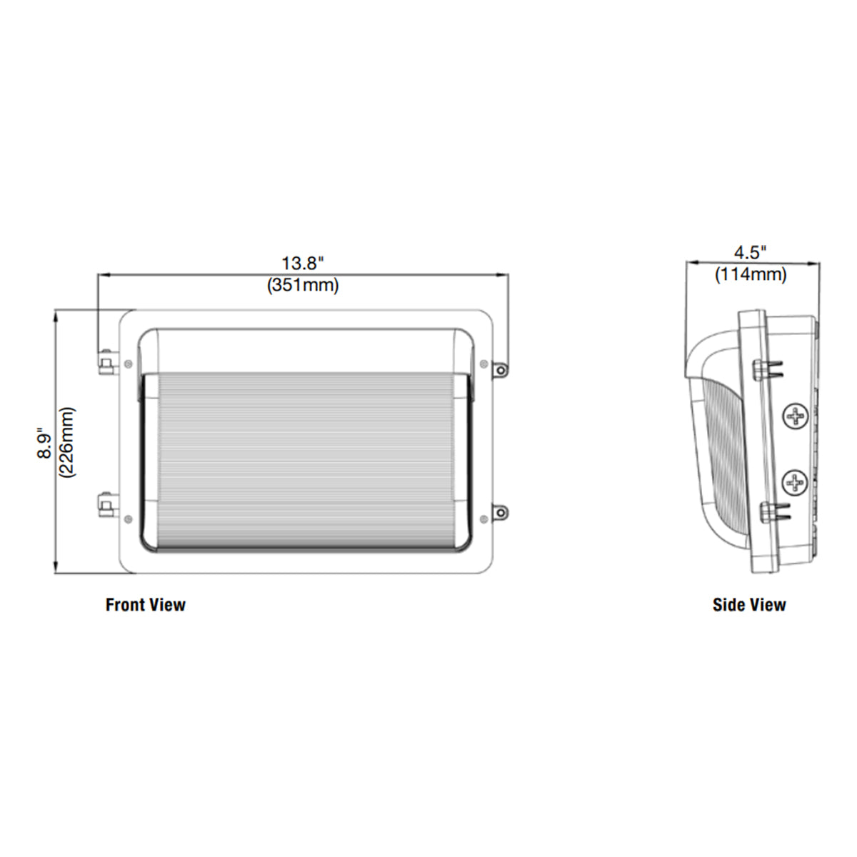 LED Wall Pack, 11200Lm, 40/60/80W, 30K/40K/50K, On/Off Photocell, 120-347V - Bees Lighting