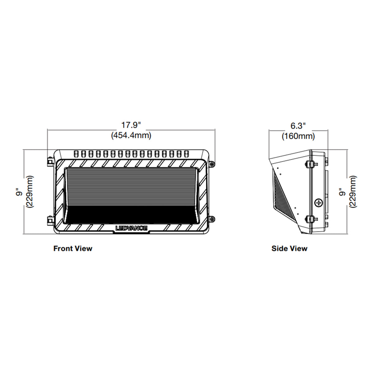 LED Wall Pack, 18000Lm, 85/100/120W, 30K/40K/50K, On/Off Photocell, 120-347V - Bees Lighting